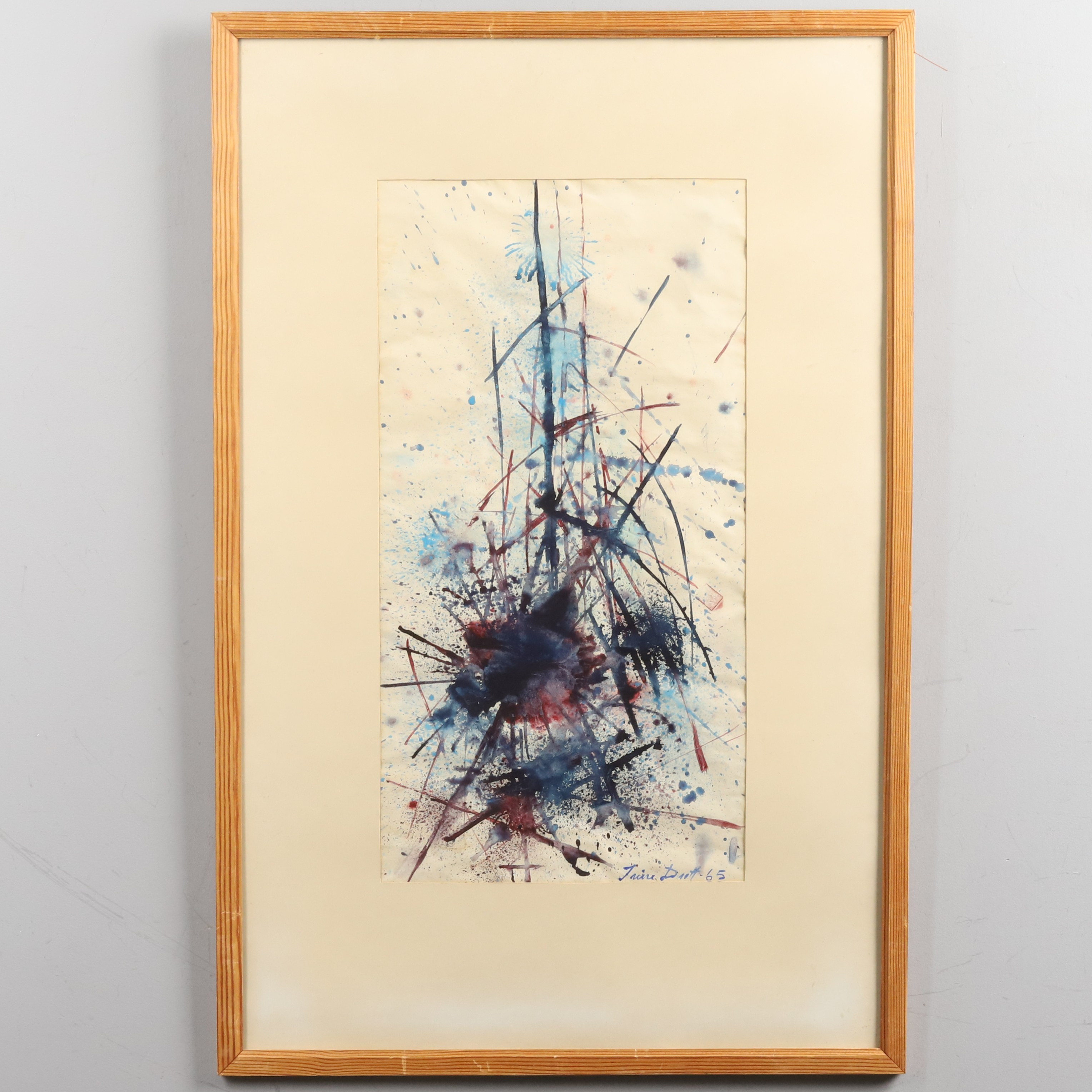 OIDENTIFIERAD KONSTNÄR. AKVARELL, signerad och daterad -65.