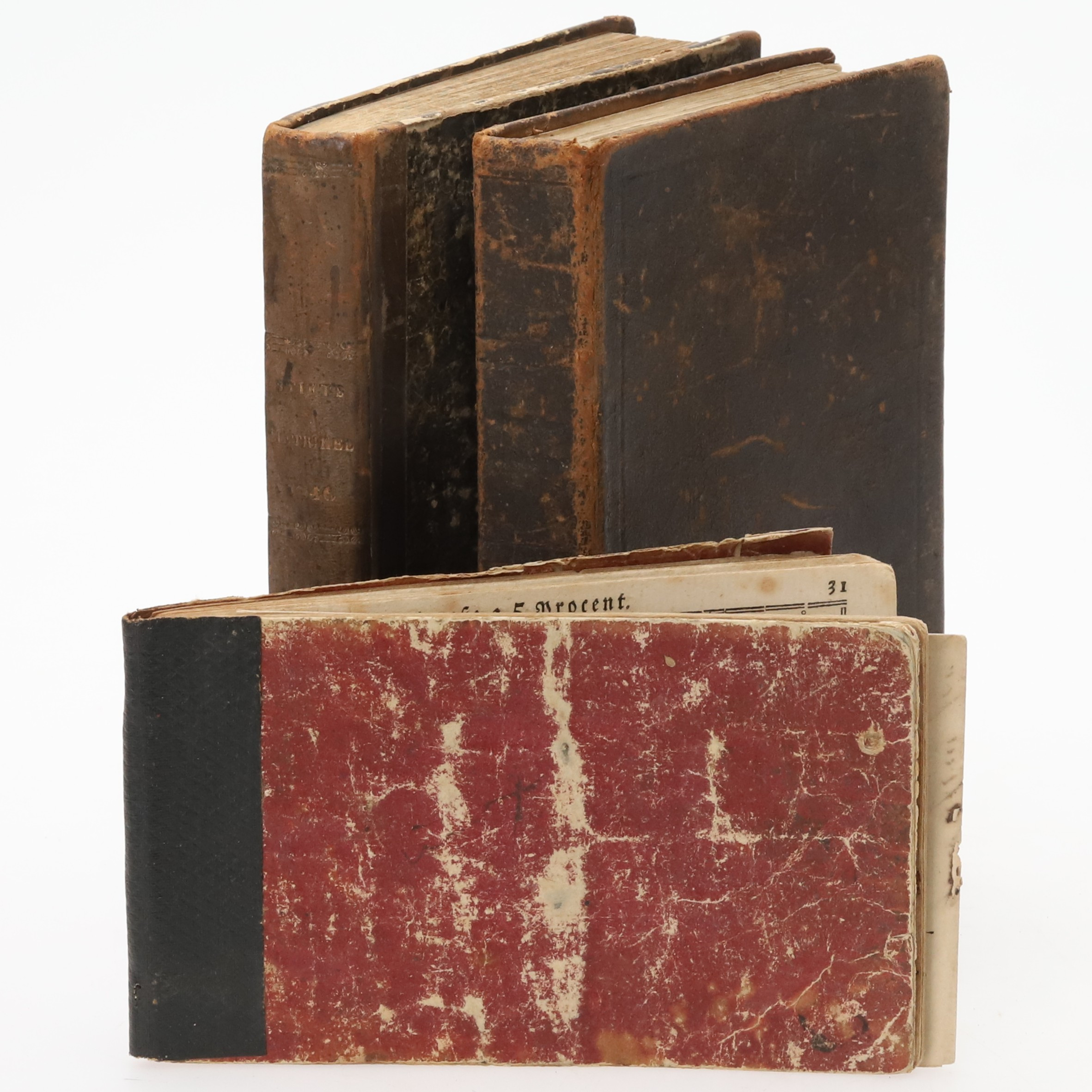 BÖCKER.(3) INTRESSE UTRÄKNING 1810 ÖREBRO, SKARA STIFTS MATRIKEL 1846, HUFWUDSUMMAN AF ALL LÄRDOM 1862.