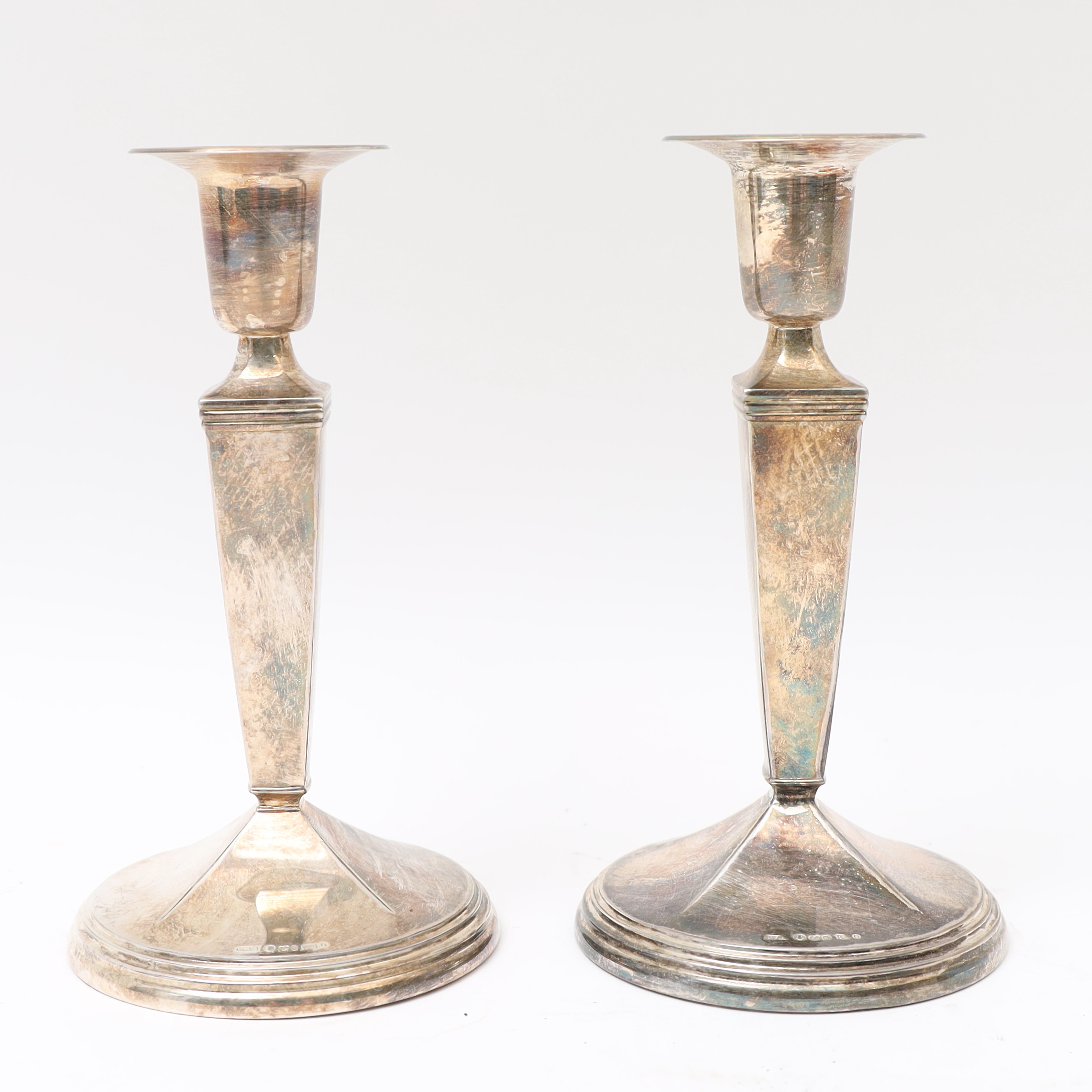 LJUSSTAKAR ETT PAR, silver, GAB, 1957.