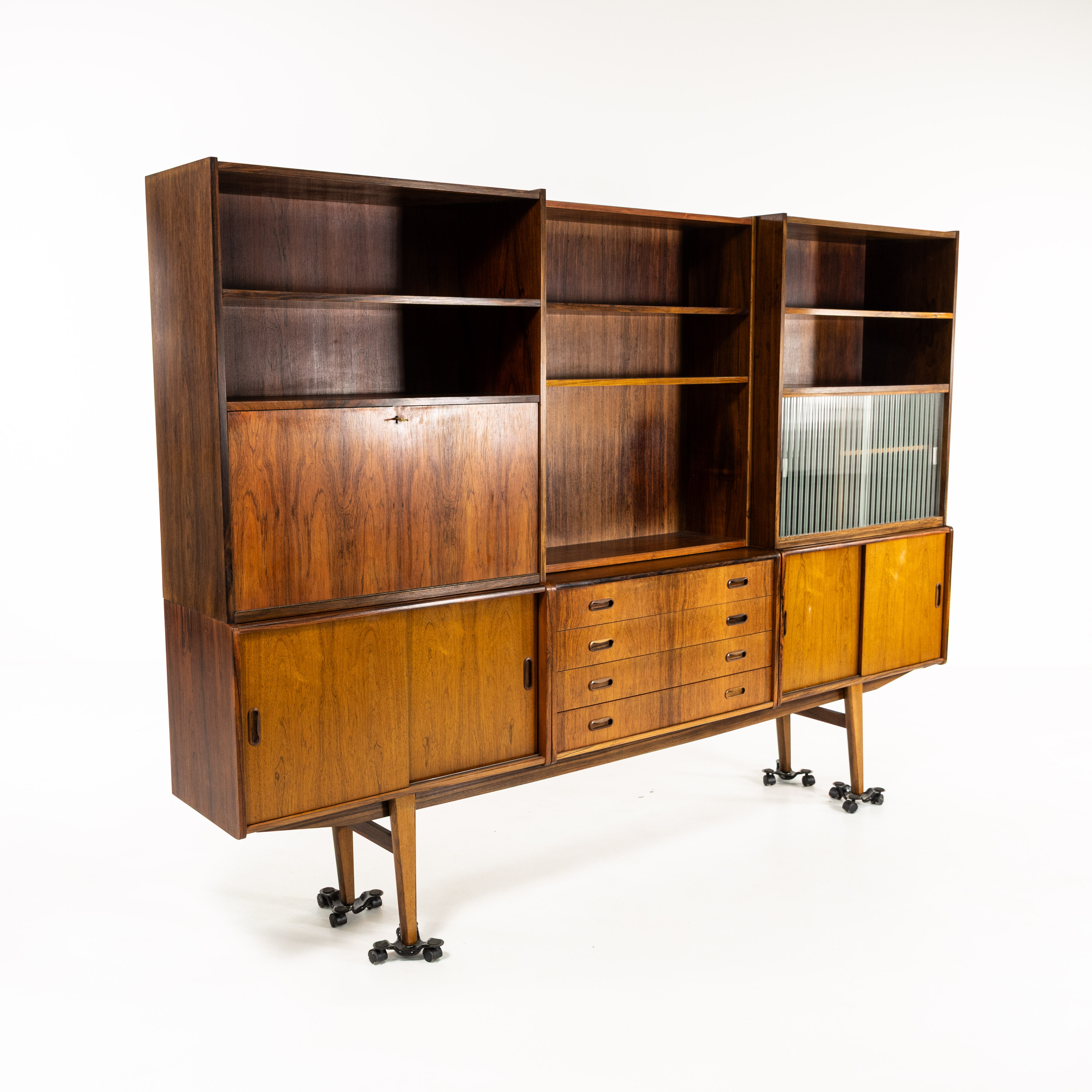 SIDEBOARD/BOKHYLLA, jakaranda, ES Møbler, Silkeborg, Danmark.