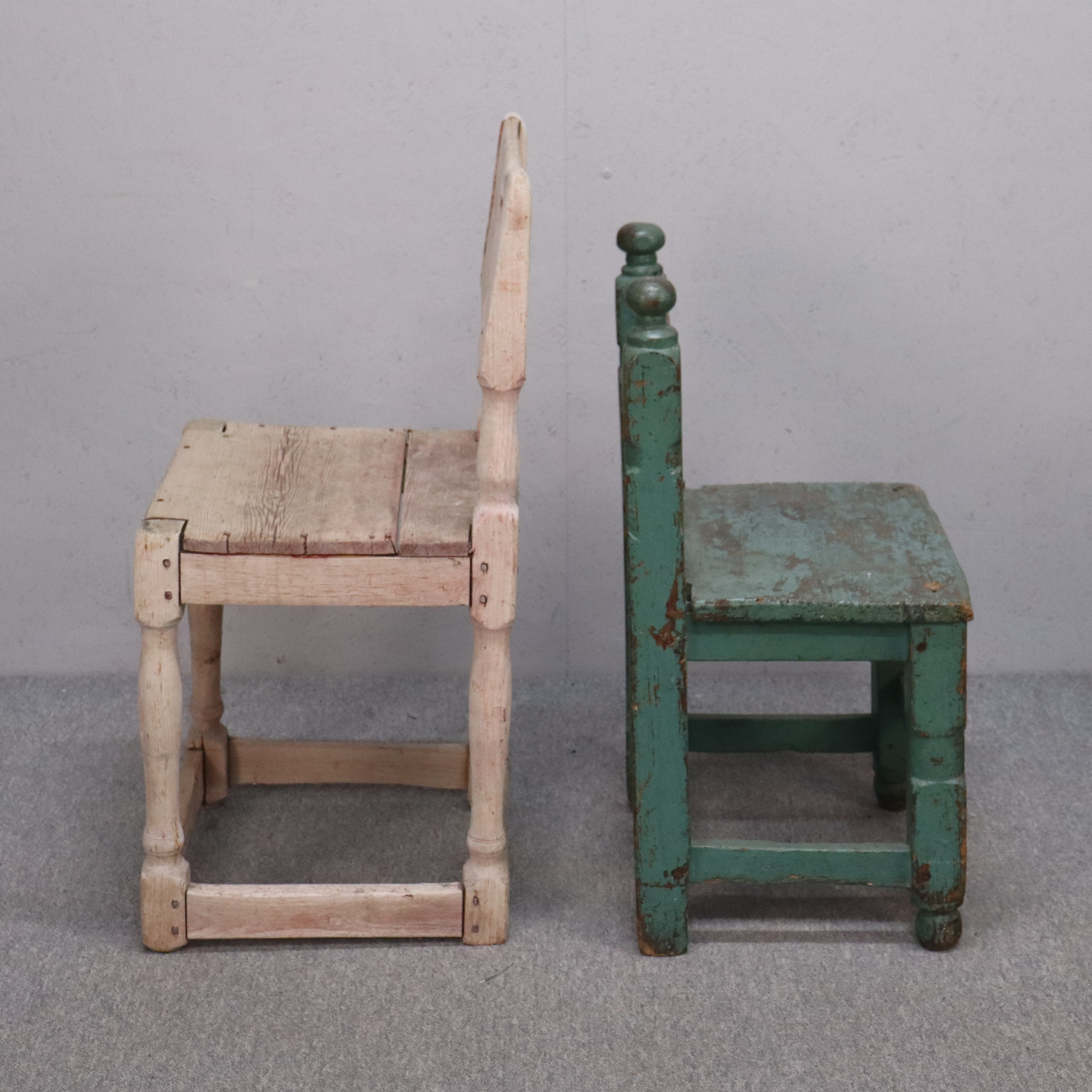 STOLAR, allmoge, barnstorlek, 17/1800-tal, 2 st.