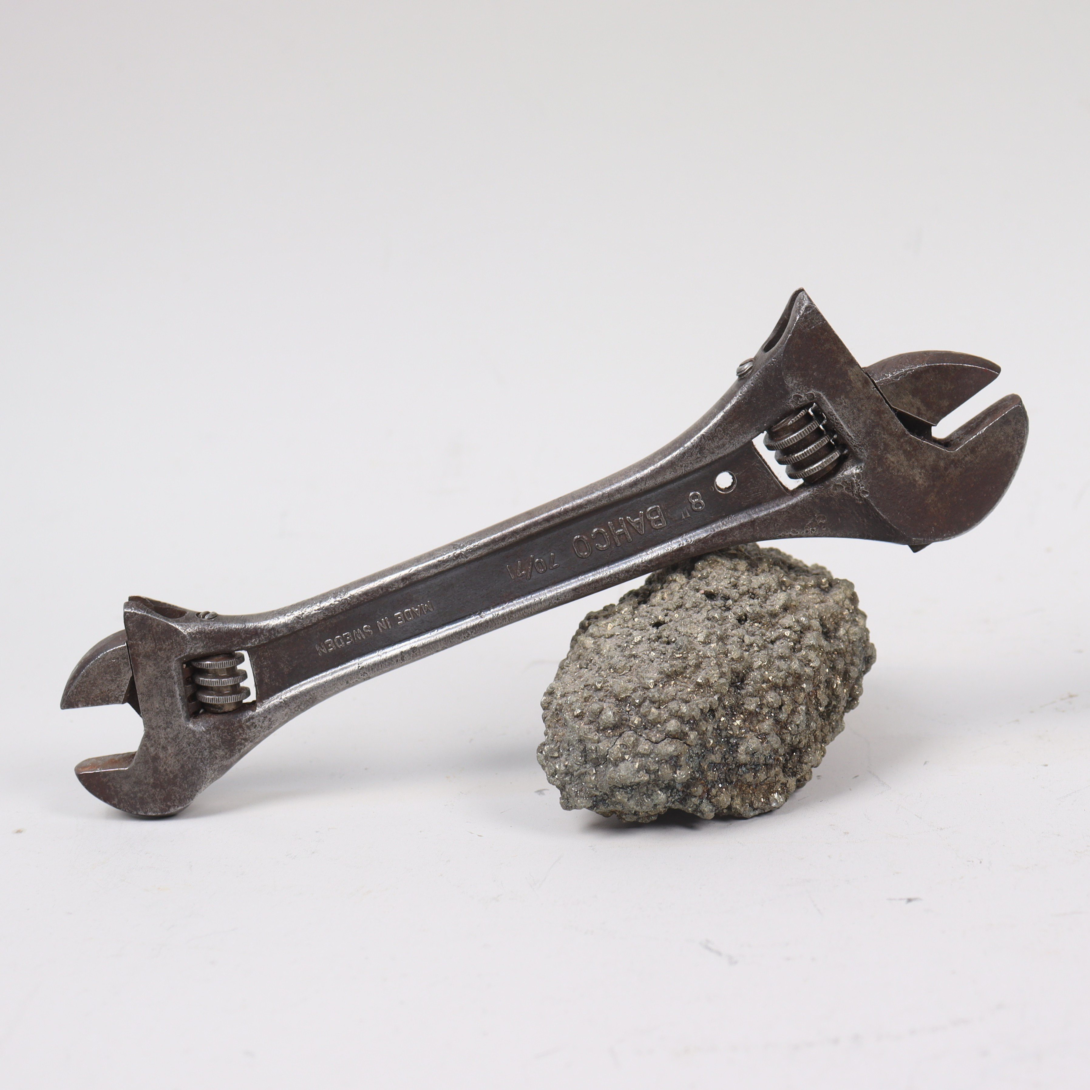 SKIFTNYCKEL, Bahco, dubbla käftar, #70/71, 8", 1930/1950-tal.