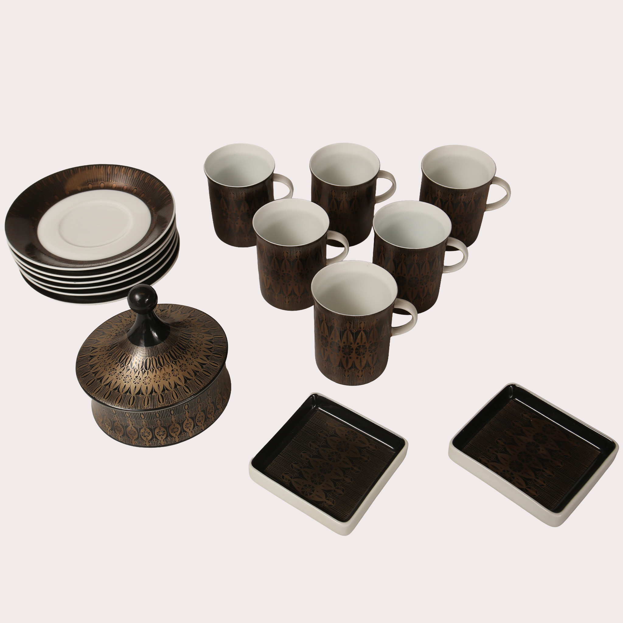 KAFFESERVIS, porslin, Rosenthal, Studio Line Tyskland, 19 delar.