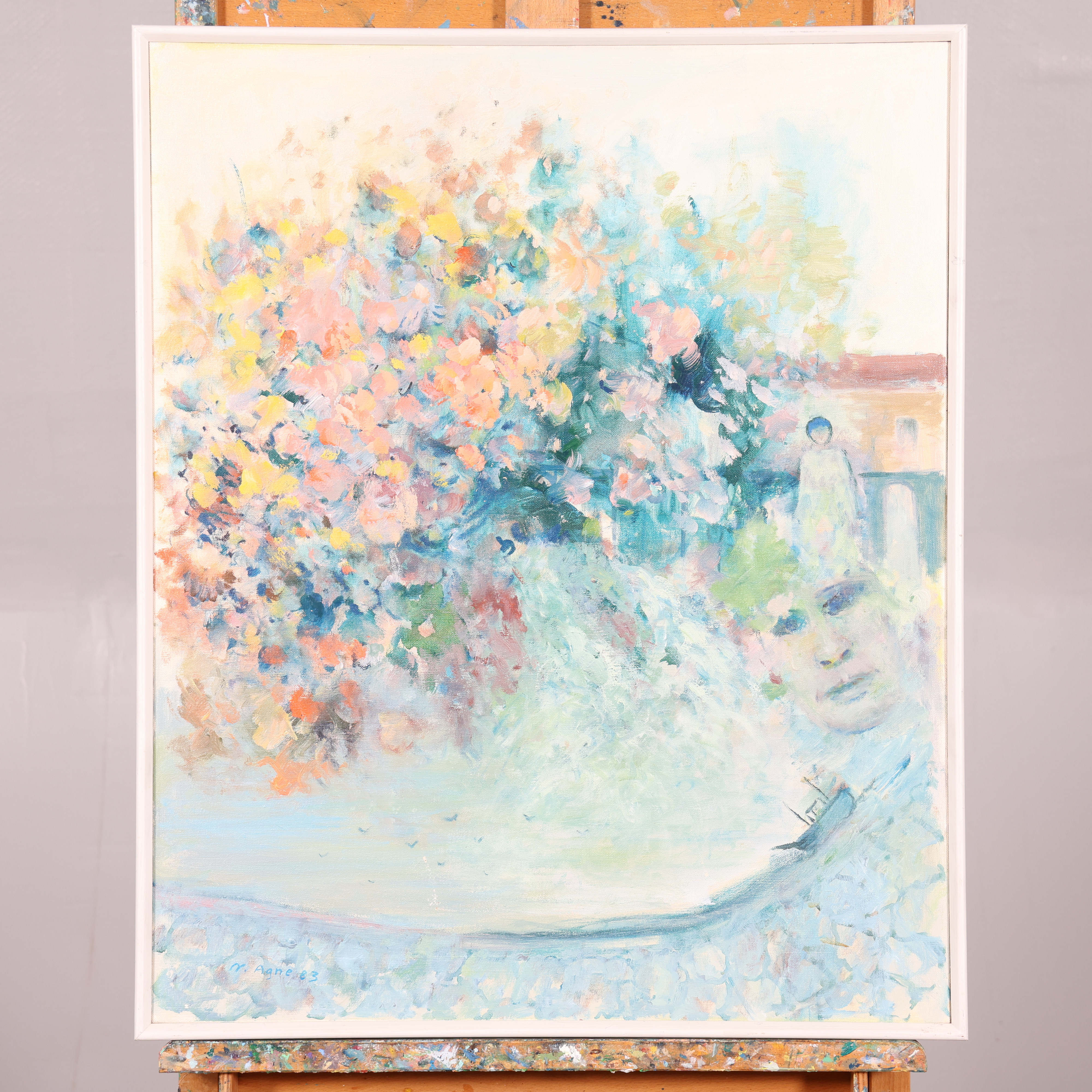 NILS AGNE NILSSON. OLJA PÅ DUK, signerad.