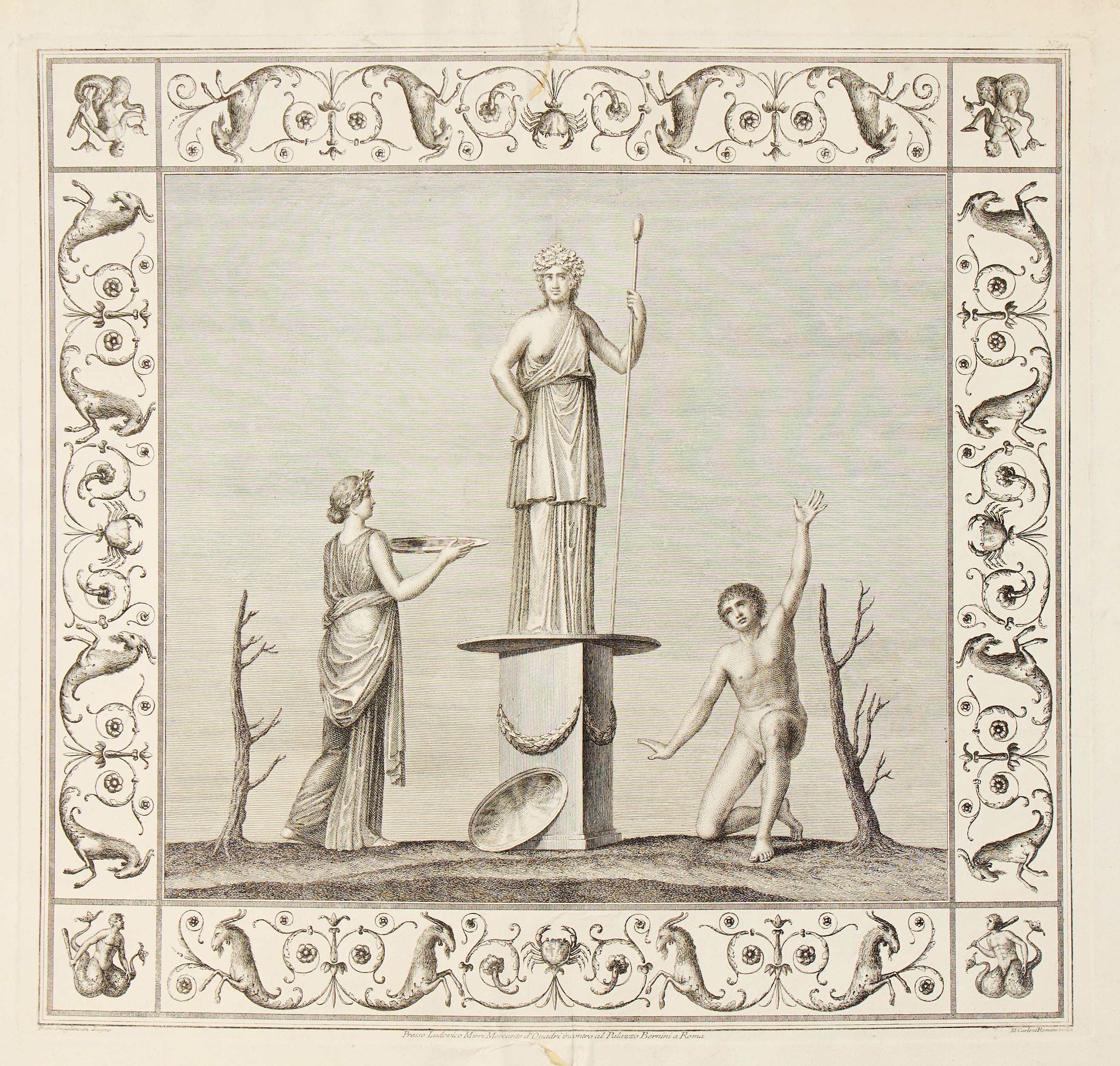 EN SAMLING ÄLDRE GRAVYRER 4 stycken 17/1800-tal.