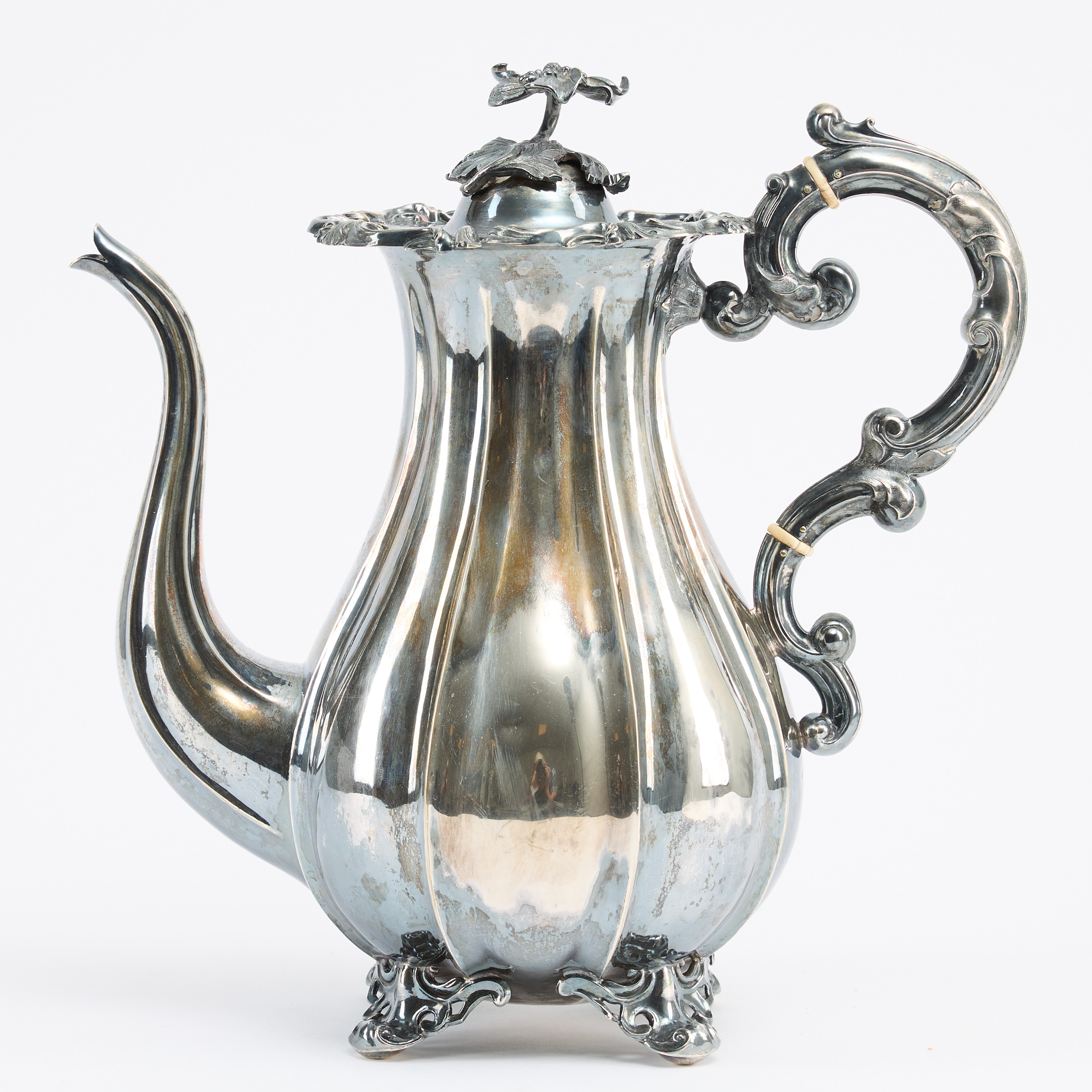 CHRISTIAN HAMMER kaffekanna silver Stockholm 1853.