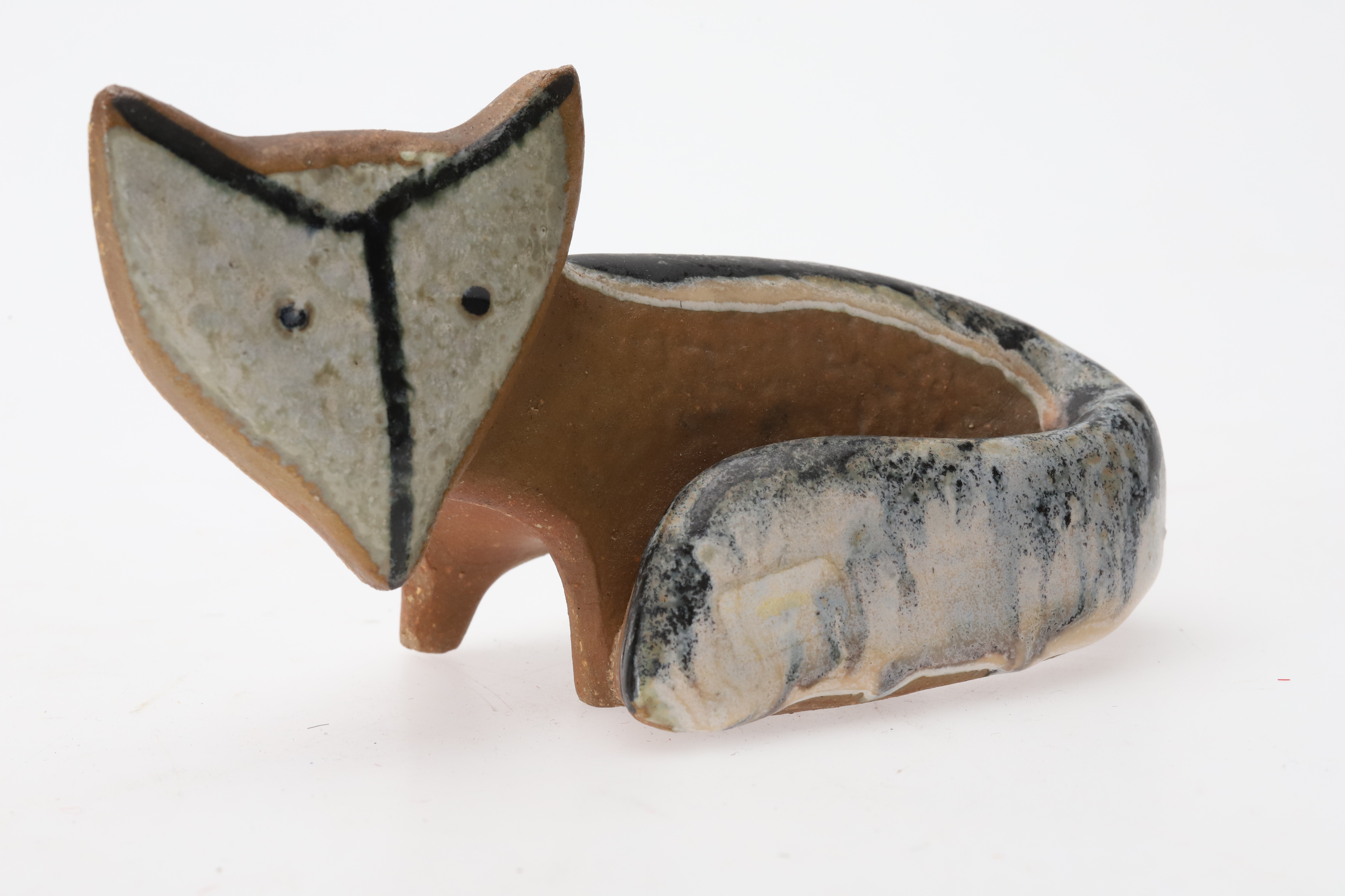 LISA LARSON. FIGURIN, RÄV, UR SERIEN LILA ZOO, STENGODS, GUSTAVSBERG, 1956-78.