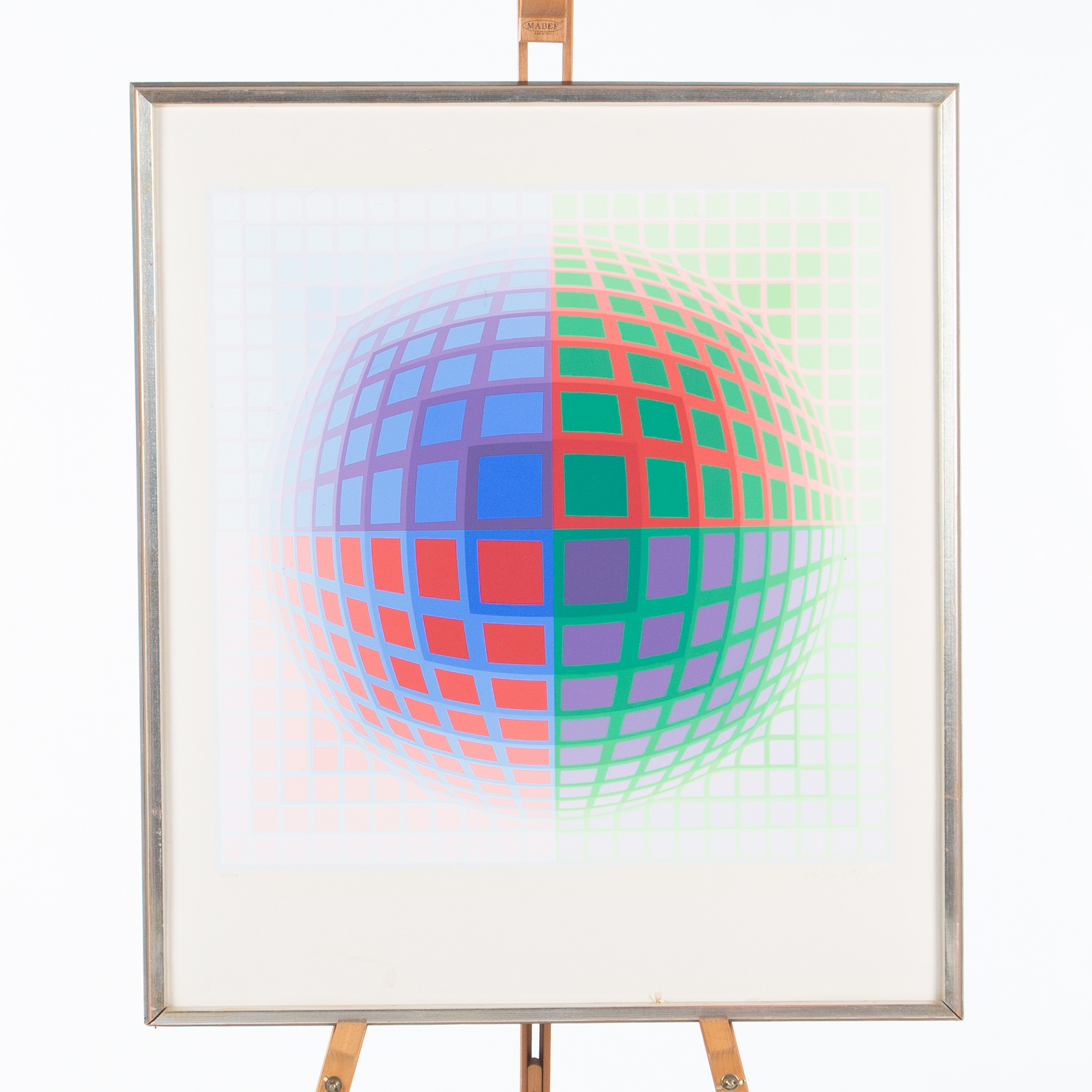 VICTOR VASARELY. KOmposition, färglitografi, signerad samt numrerad 165/267.
