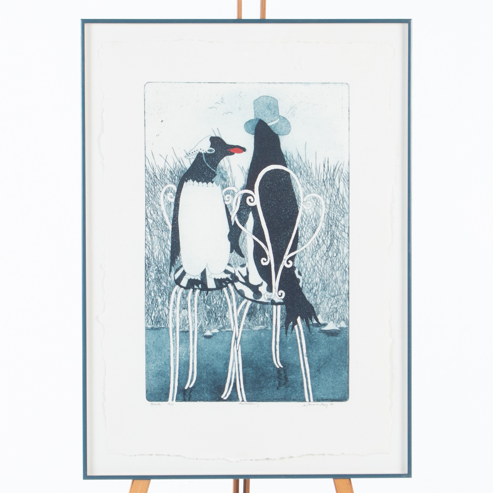 ÅSA BURMAN BERG. "rörande" akvatintetsning signerad samt numrerad 13/50.