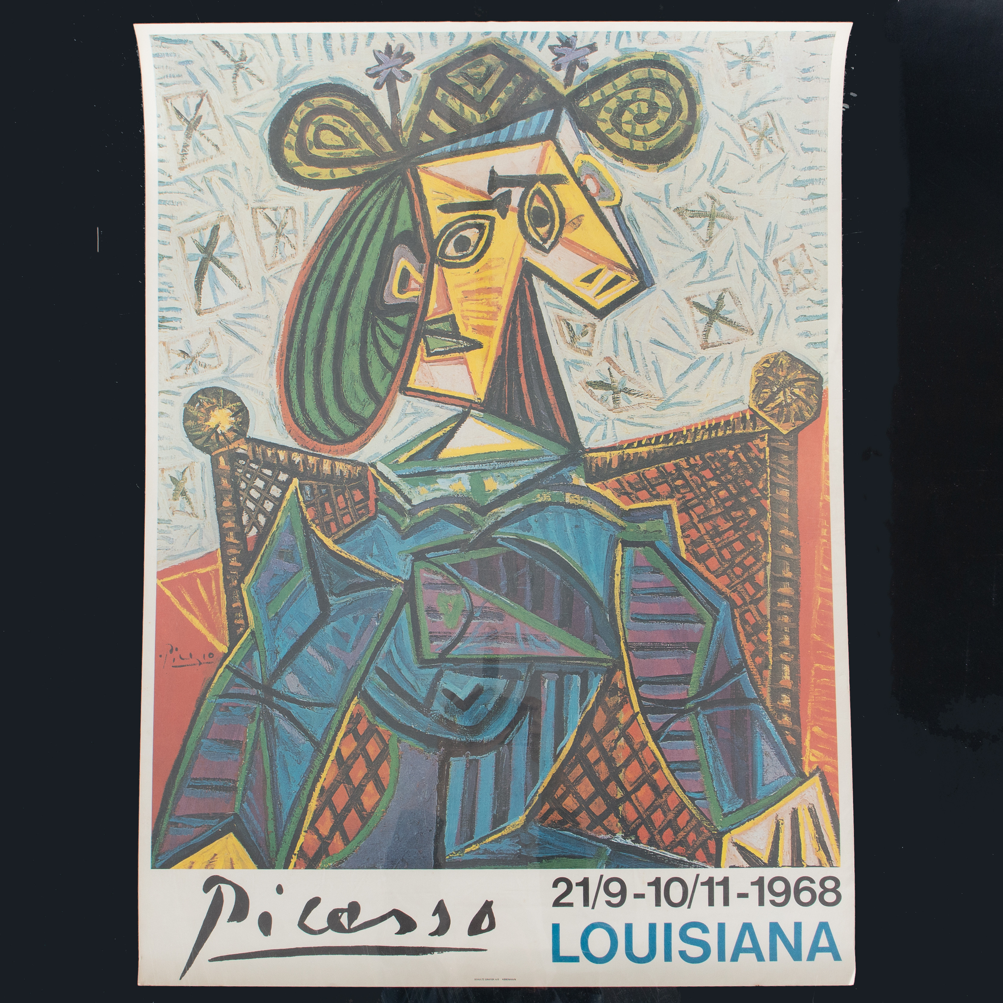 PABLO PICASSO. EFTER. UTSTÄLLNINGSAFFISCH, offsettryck, Picasso, Louisiana.