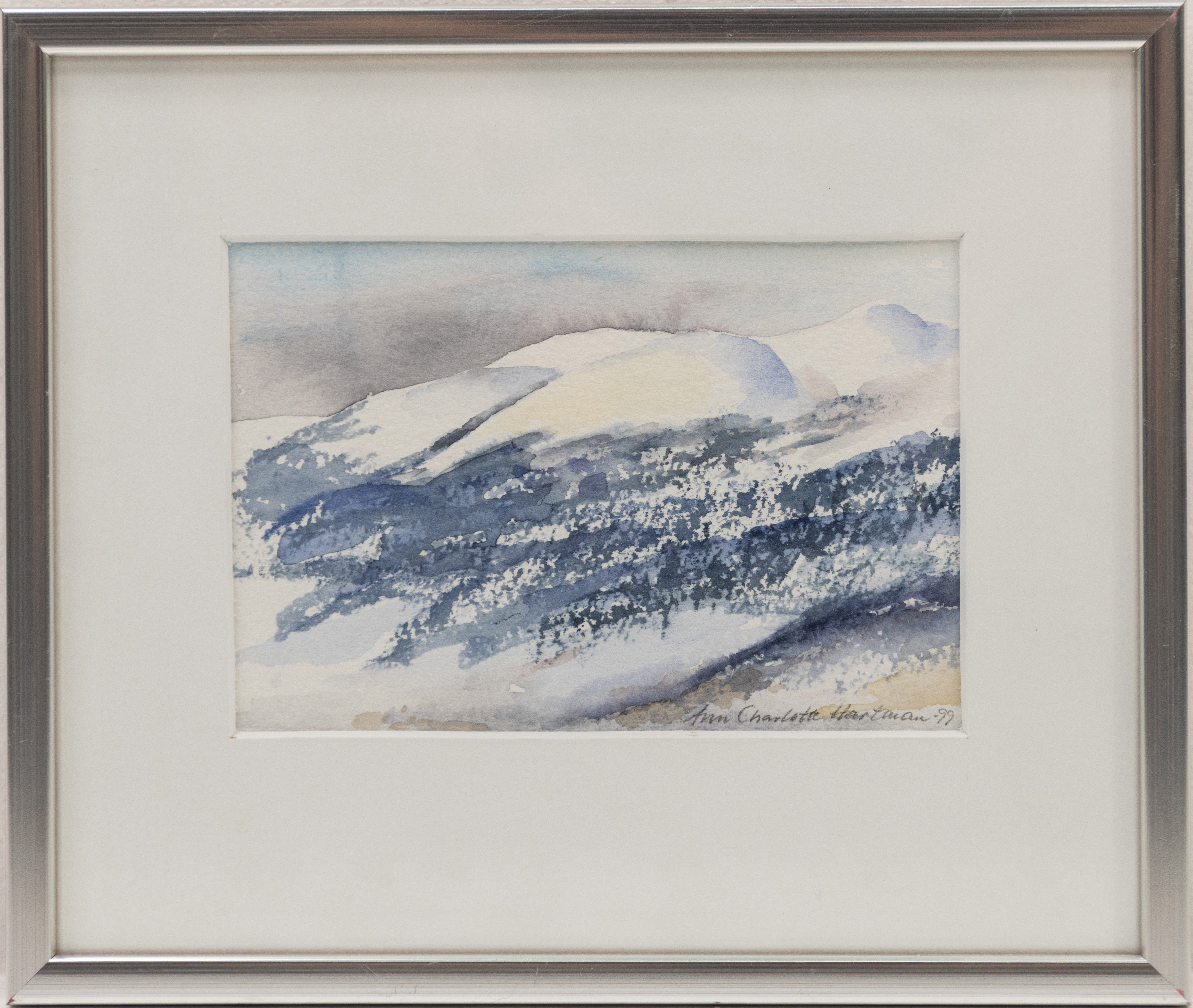 ANN-CHARLOTTE HARTMAN. Akvarell, Från Mullfjället Åre, signerad.