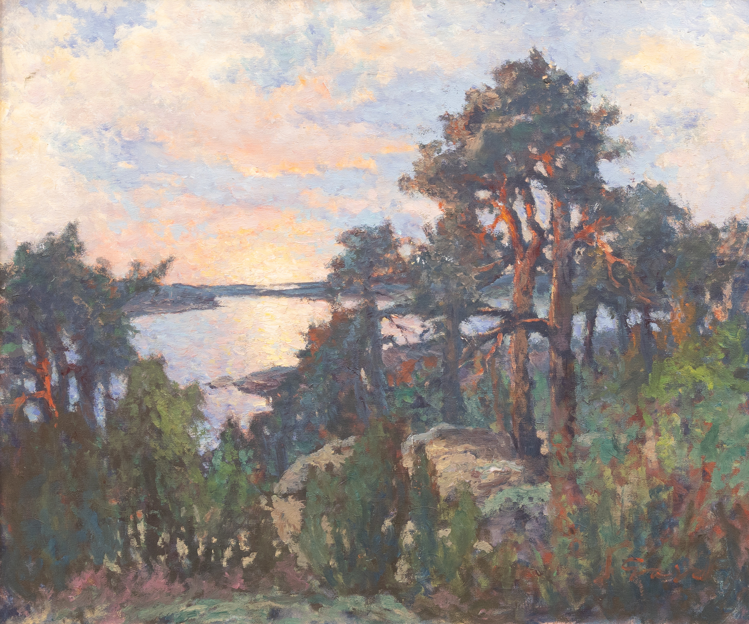 FRANS  GARD. Landskap, olja på duk, signerad F Gard.