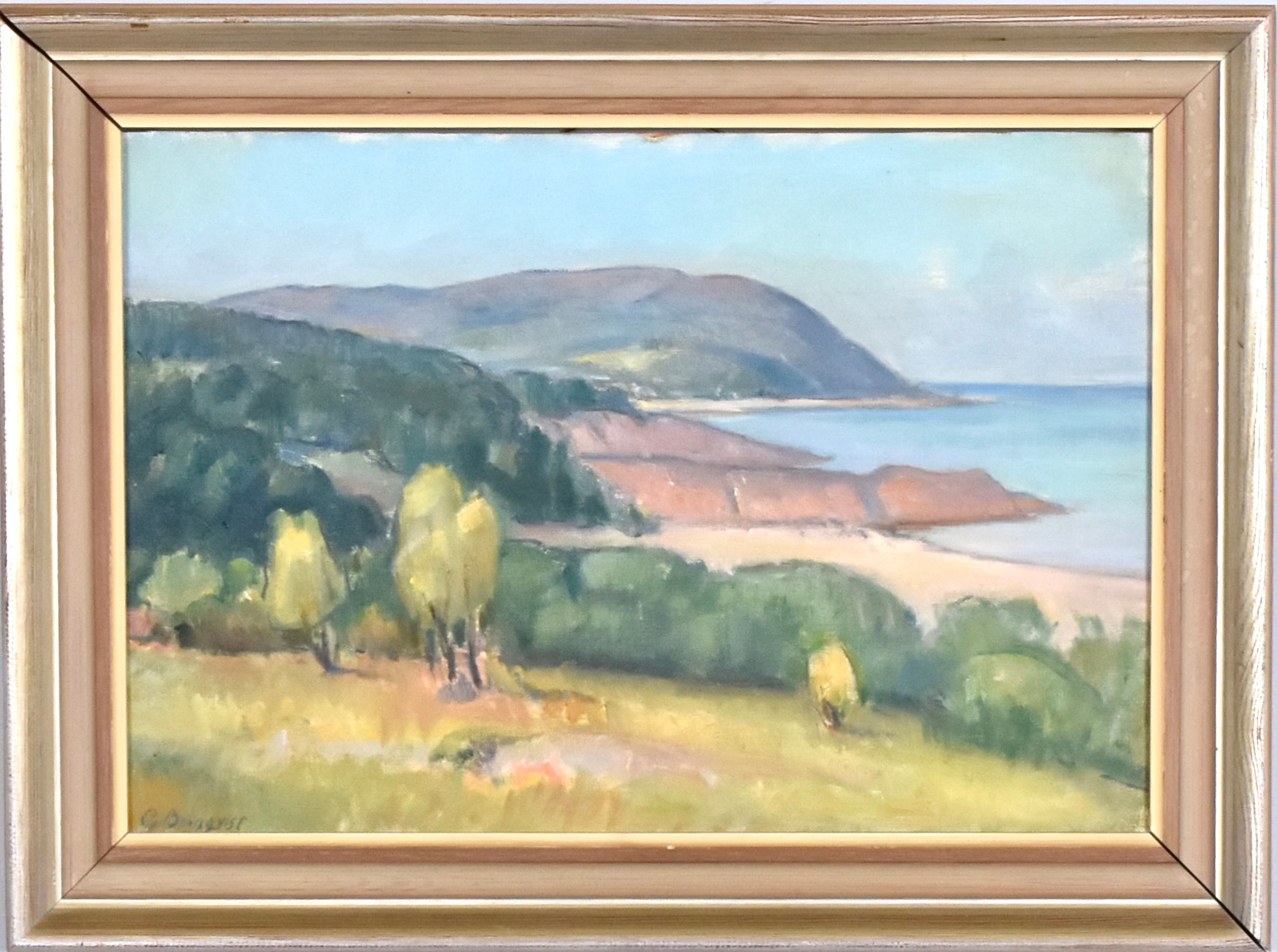 GUNNAR BERGQVIST. Olja på duk uppfodrad på pannå.