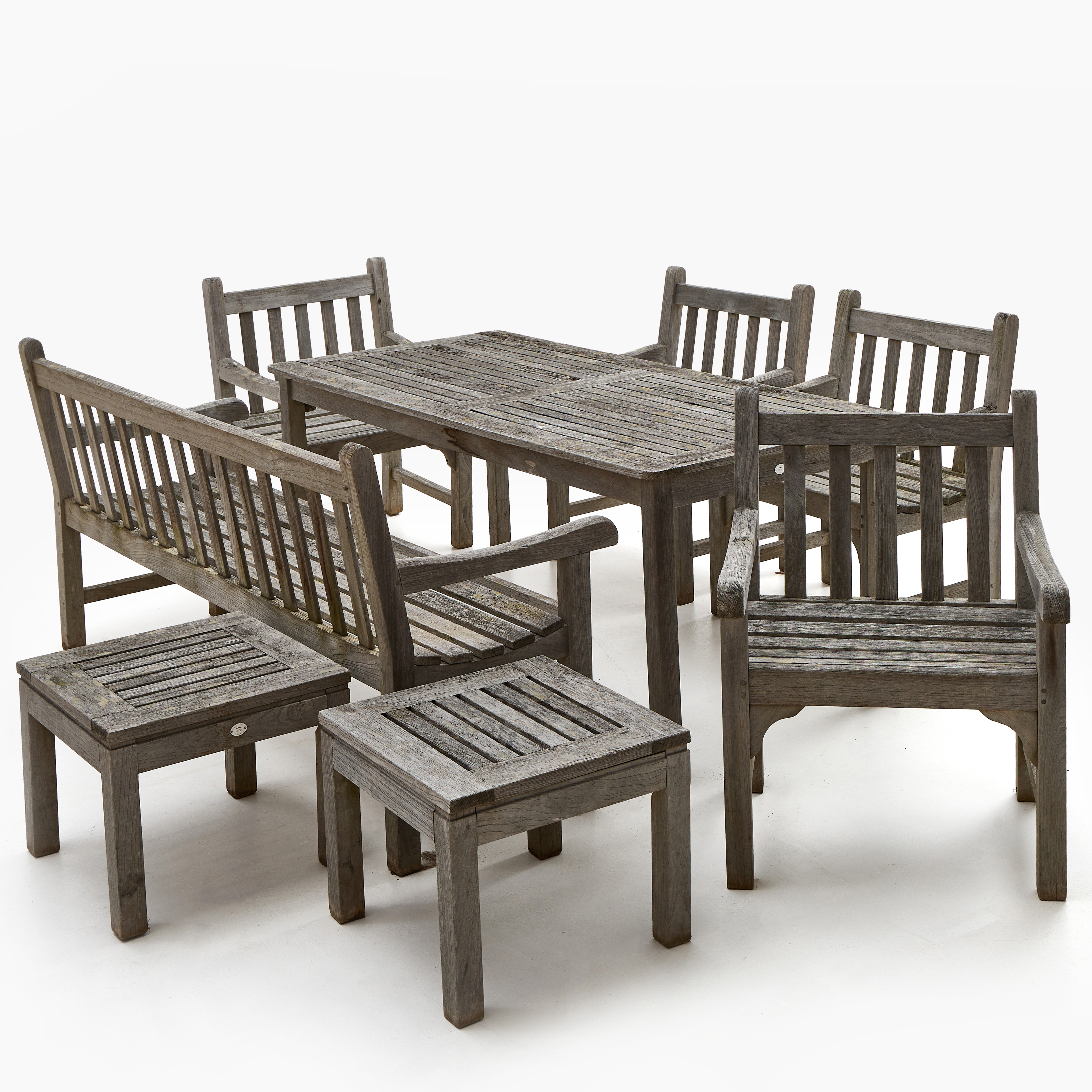 TRÄDGÅRDSGRUPP, 8 delar, Classic Garden, 1900-tal, teak.