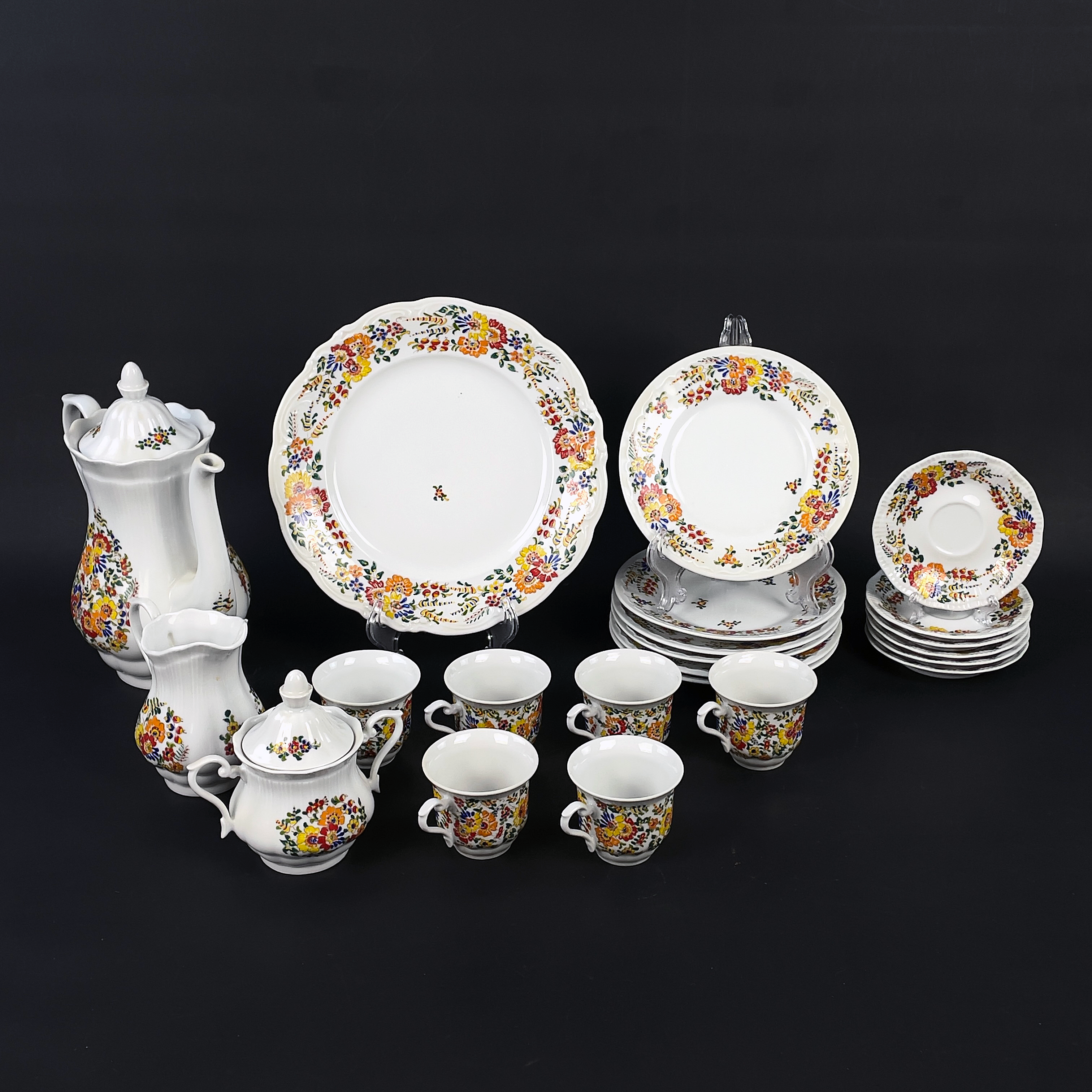KAFFESERVIS, 22 delar. Porslin, Wawel, Polen, 1900-tal.