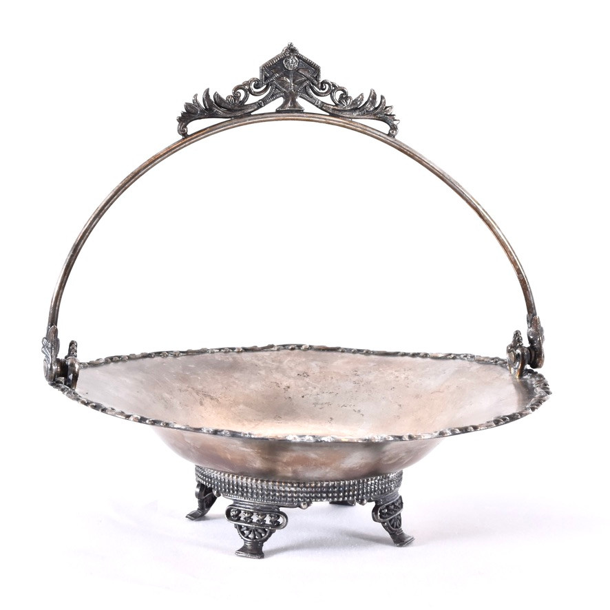 SKÅL med hänkel, nysilver, jugend, Forbes nyilver, 1900-talets första hälft.
