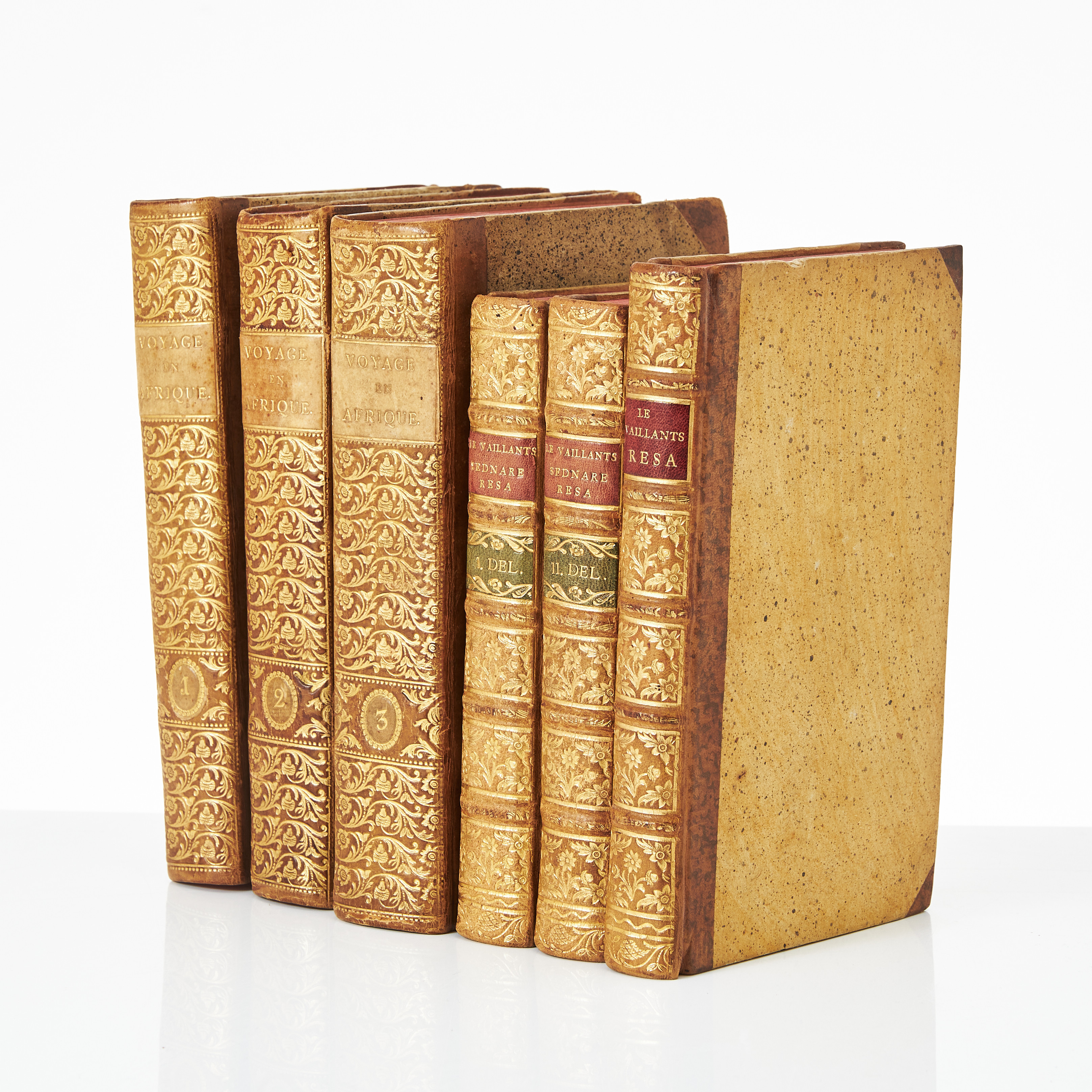 LEVAILLANT, SECOND VOYAGE DANS L´INTERIEUR DE L´AFRIQUE, 1794-1795, M. FL. 6 VOLYMER.