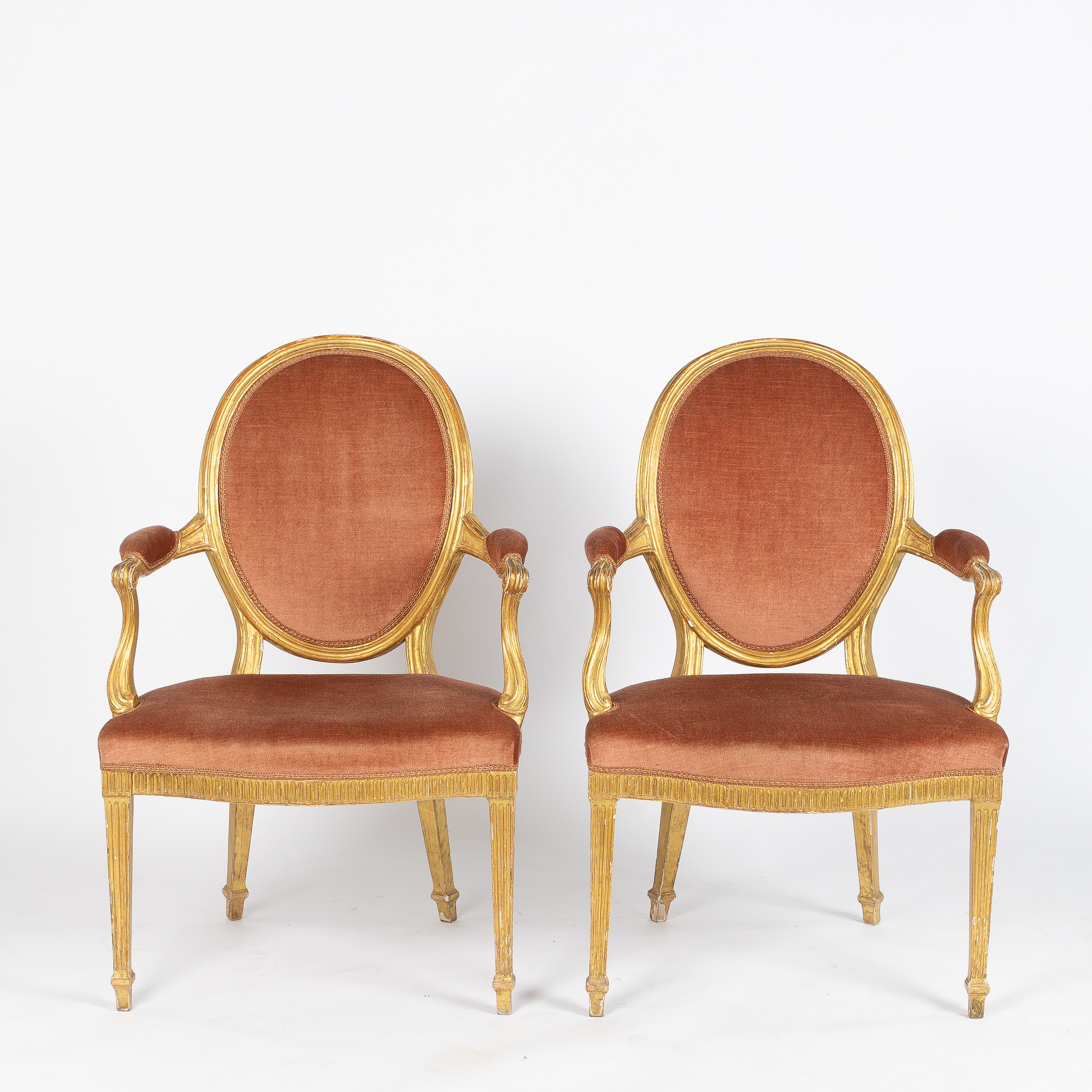 KARMSTOLAR, 1 par, Frankrike, 1700-tal.