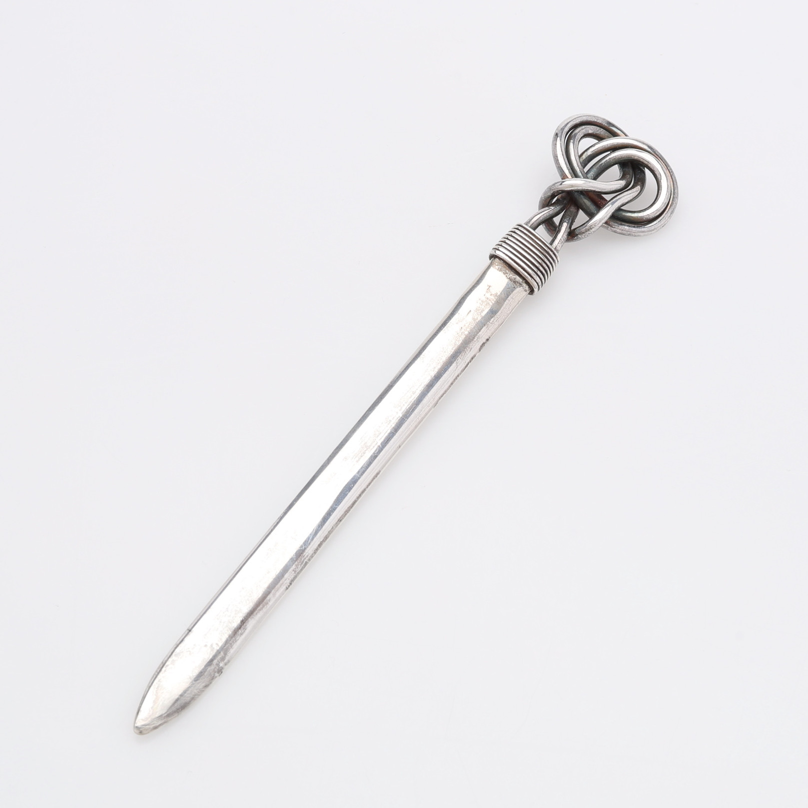 BREVKNIV, SILVER, MEXICO, VIKT CA 41 GRAM.