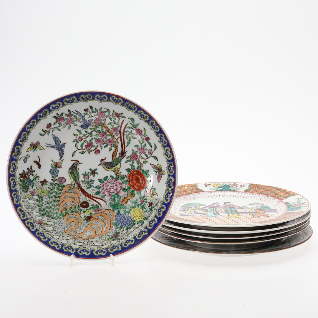 FAT, 6 st, dekorerat porslin, Kina.