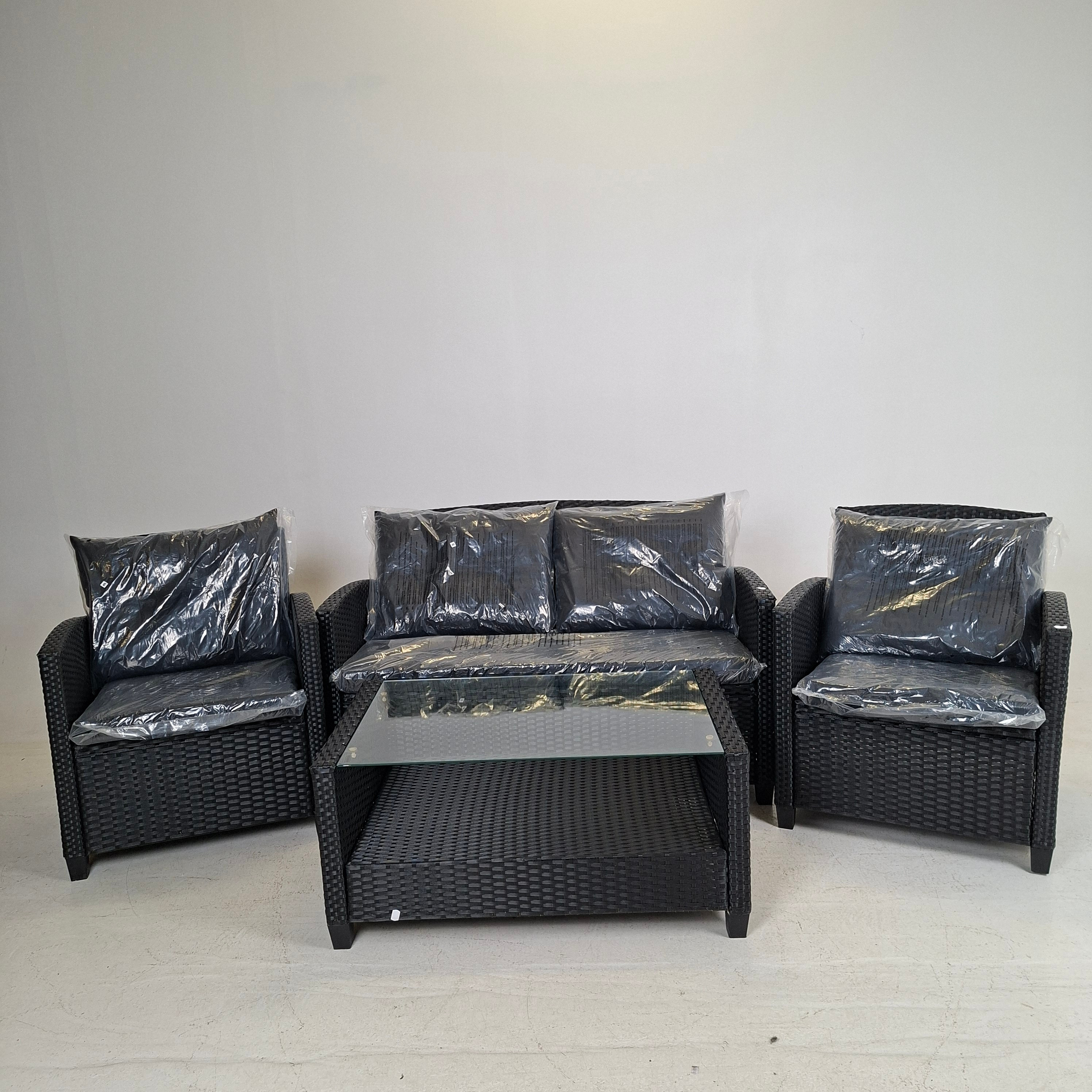 TRÄDGÅRDSGRUPP/LOUNGEGRUPP, 4 delar, Jutlandia.