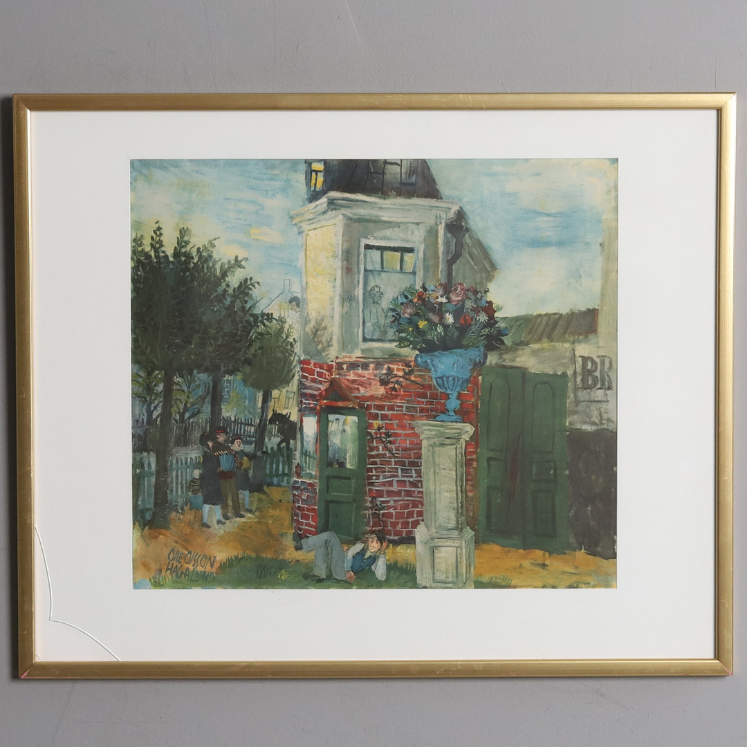 OLLE OLSSON HAGALUND. EFTER, GRAFISKT TRYCK, trycksignerad.