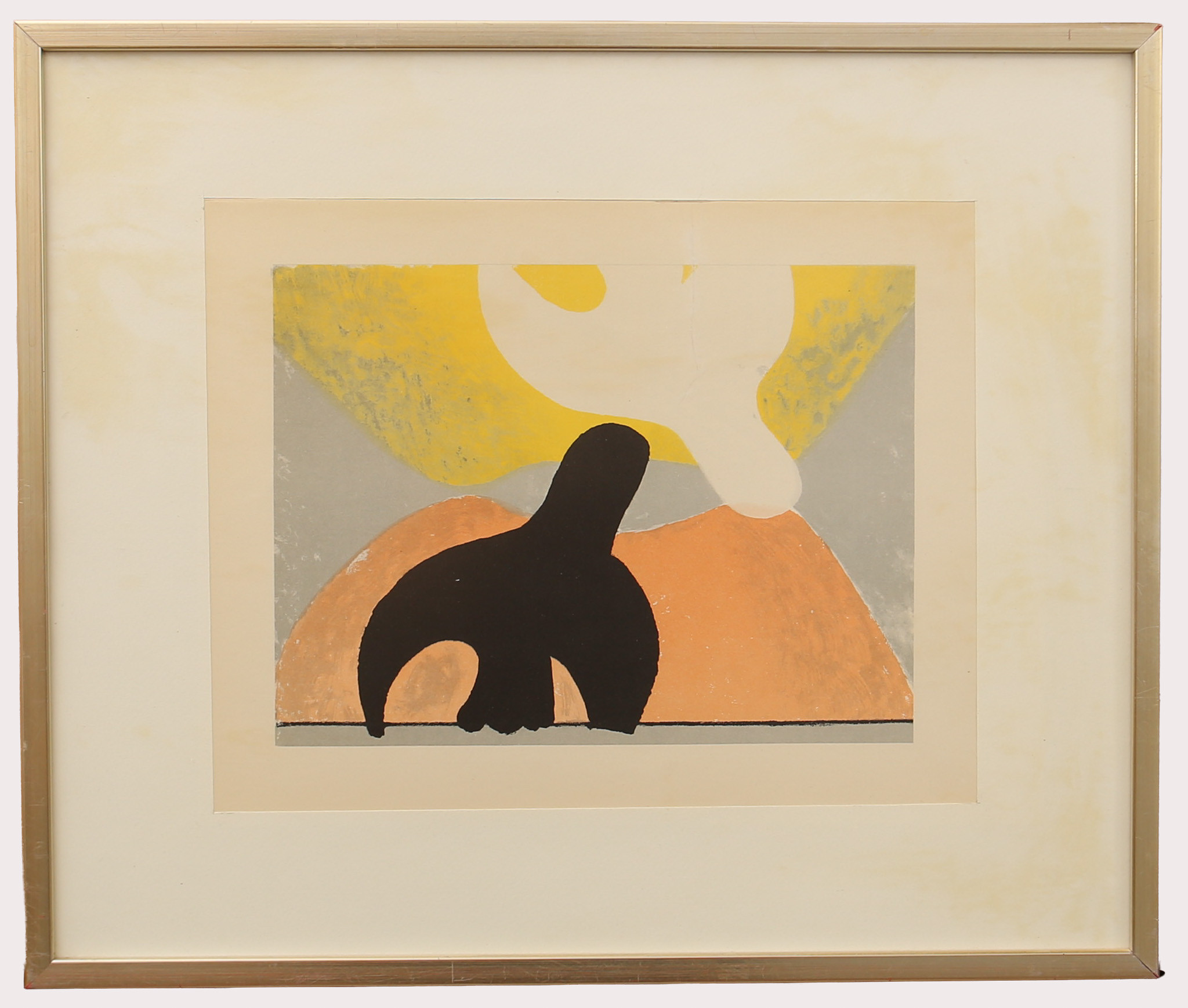 GEORGES BRAQUE. Färglitografi, "Resurrection de lóiseau" Derriére le miroir, utgiven av Galerie Maeght, Paris 1959.