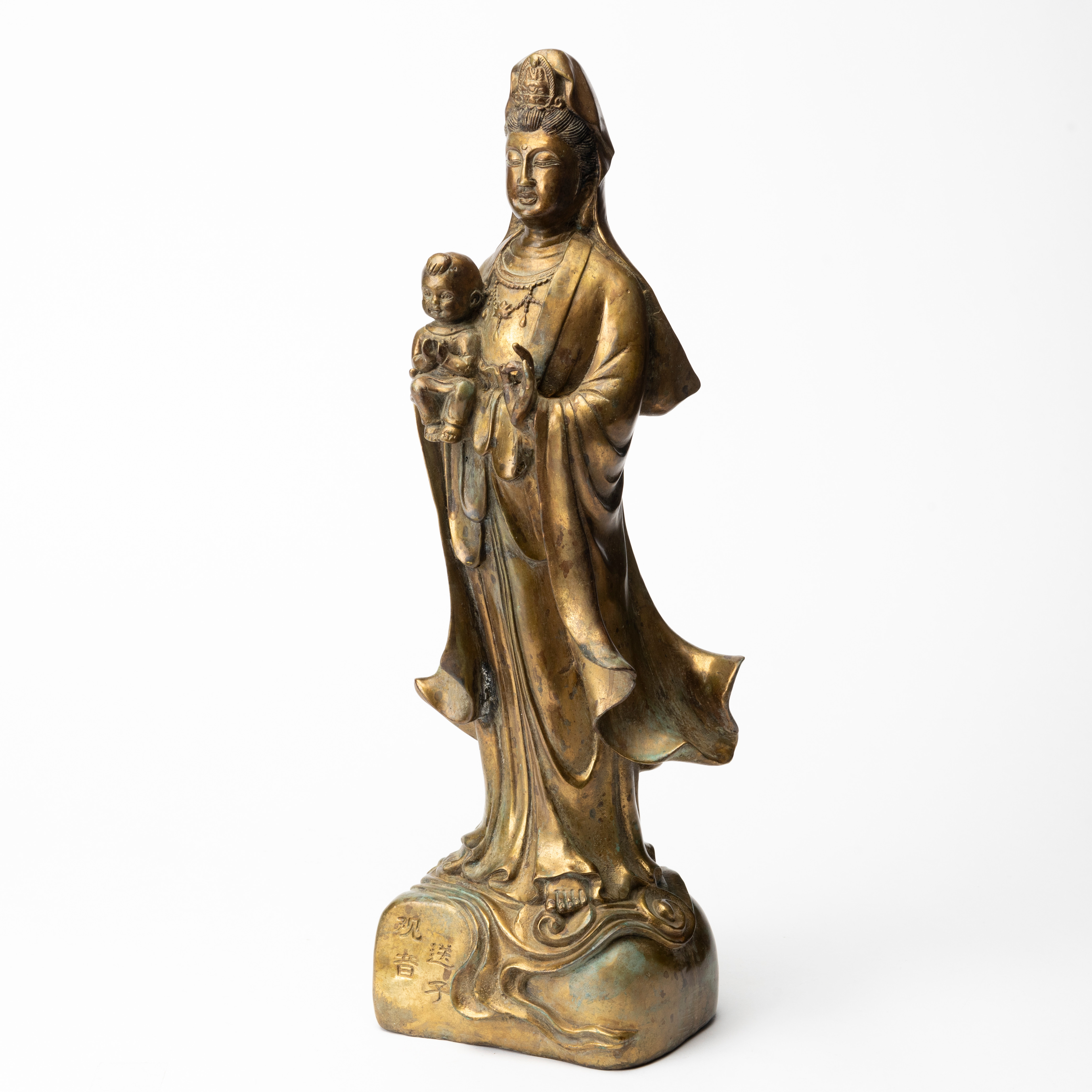 GUANYIN, gulmetall, Kina, 1900-tal.