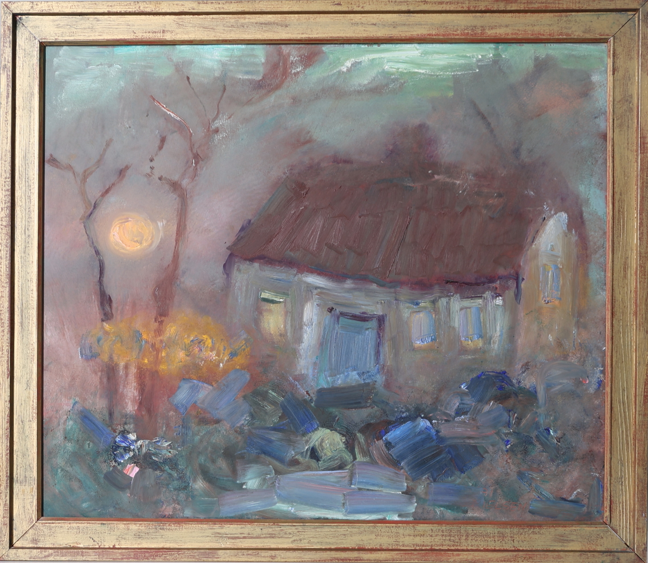 KAI NIELSEN. "Höstbild", olja på pannå, signerad.