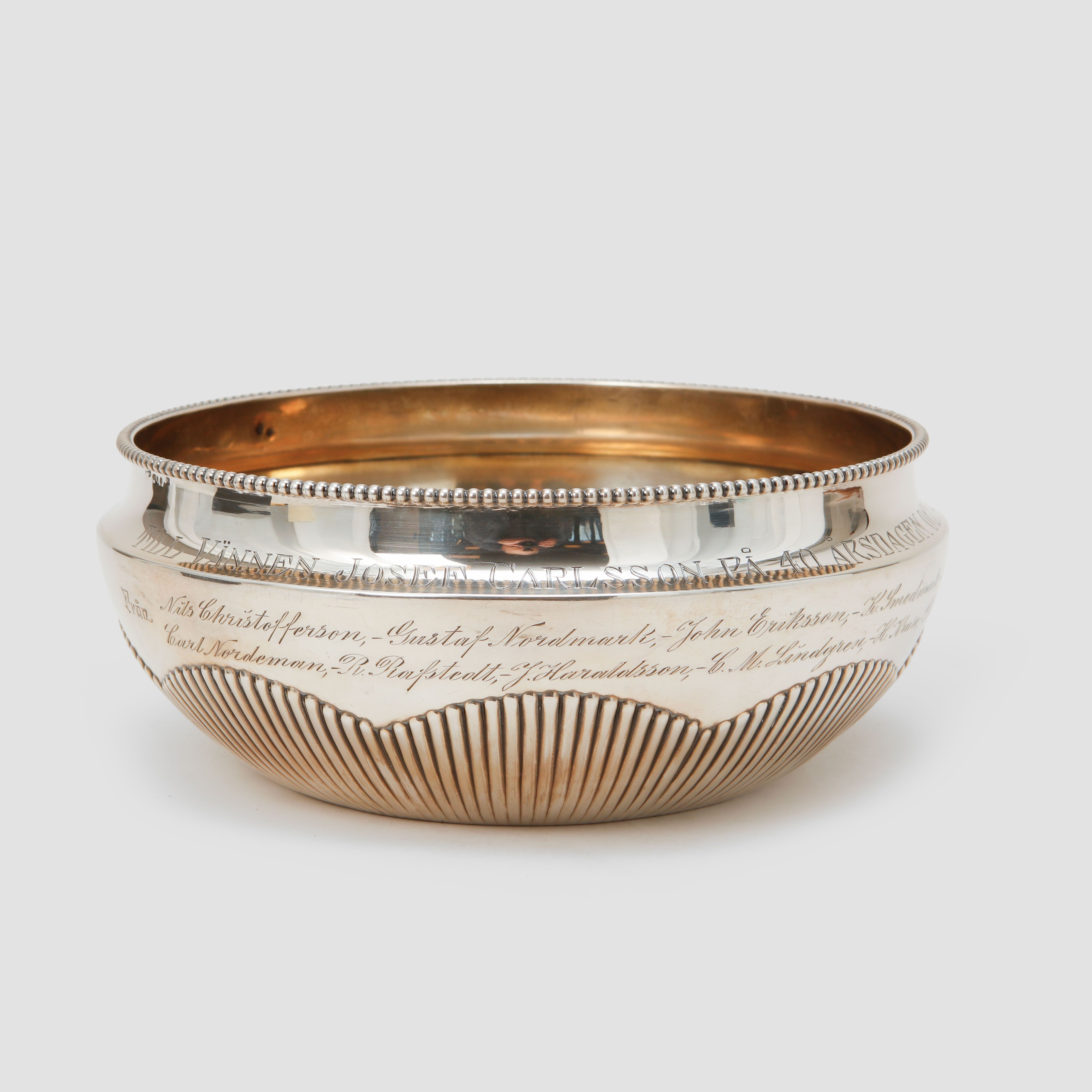 SKÅL, silver, svenska importstämplar. Vikt ca 470 g.