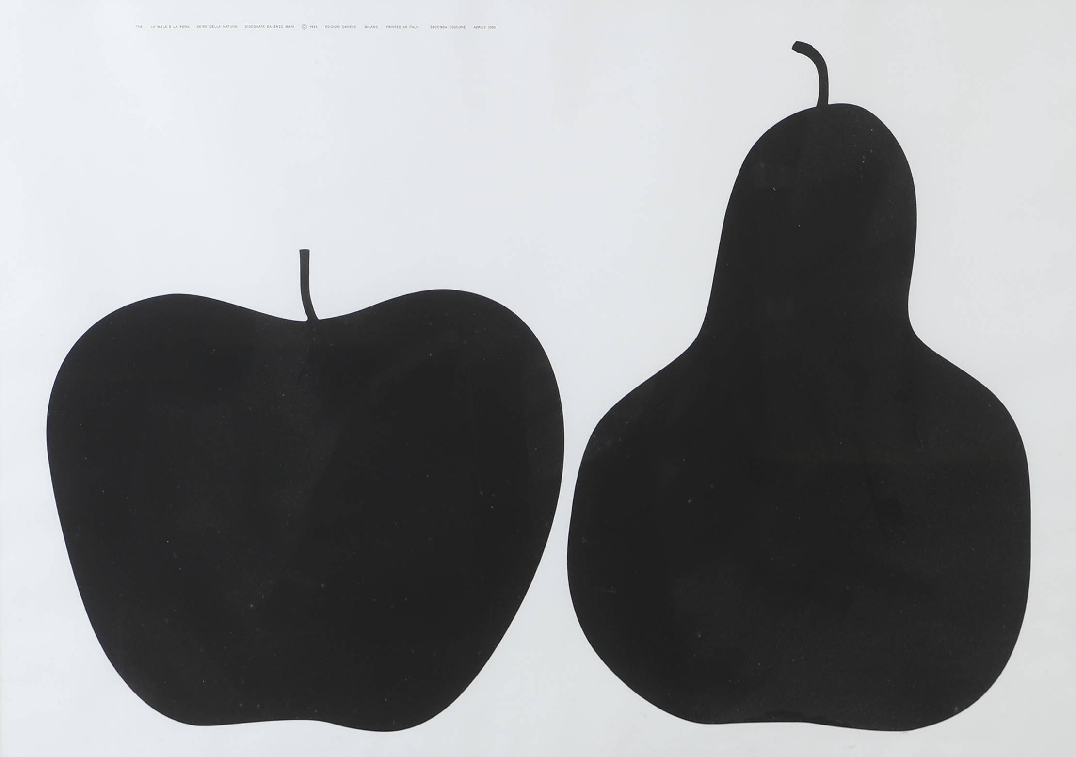 ENZO MARI. EFTER. "La mela e la pera" serigrafi, Italien, 2000.