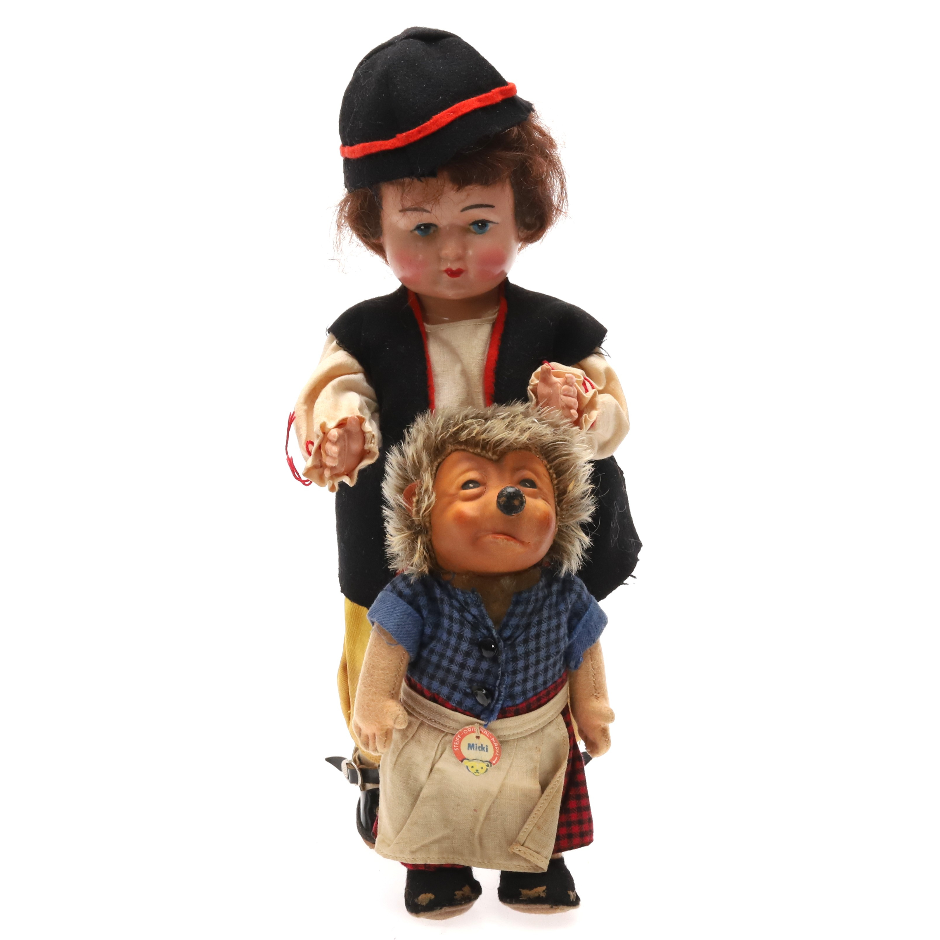 DOCKOR, 2 st, Steiff, Mitri, 1900-talets anra hälft.