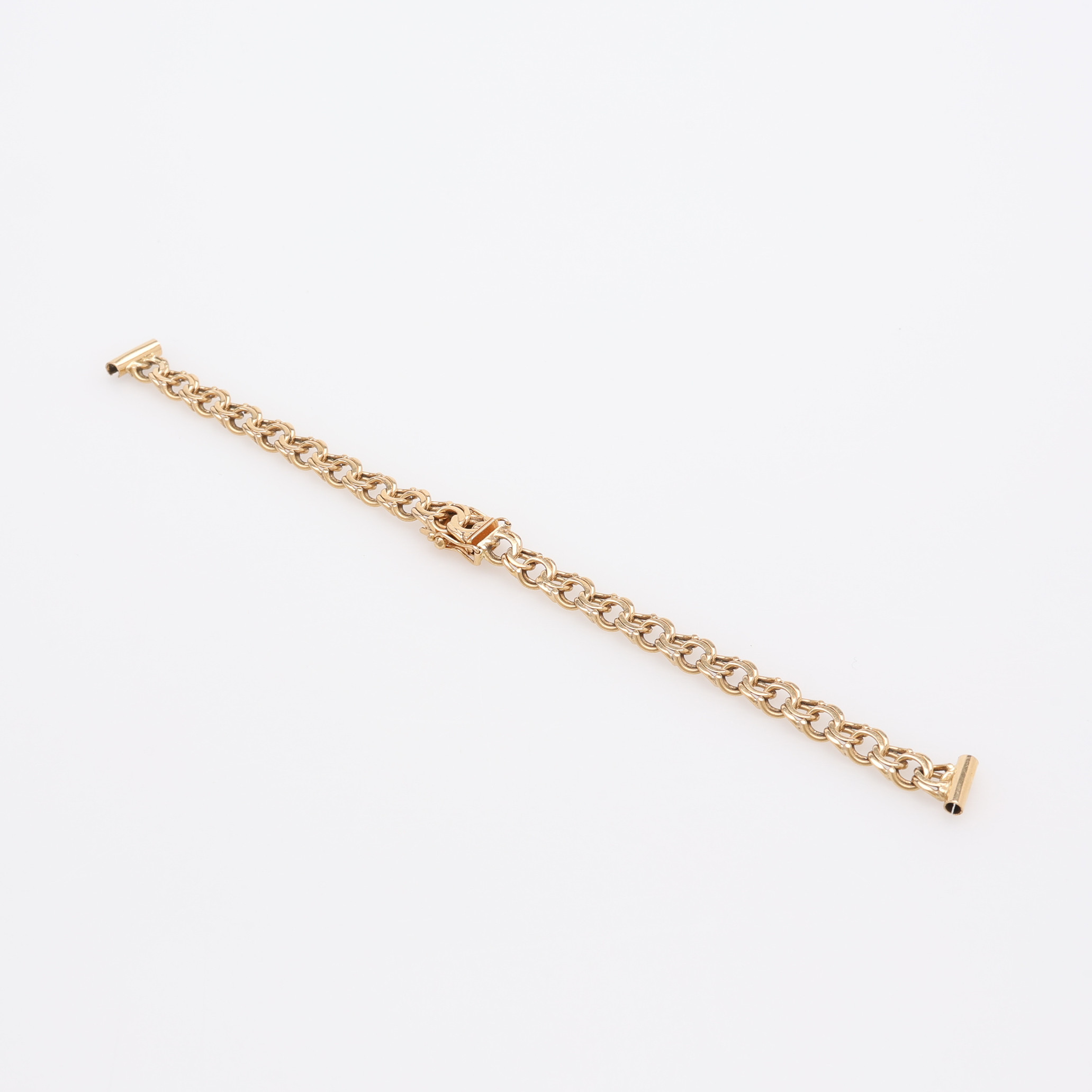 KLOCKARMBAND, 18 K GULD, Bismarcklänk, 10,7 g.