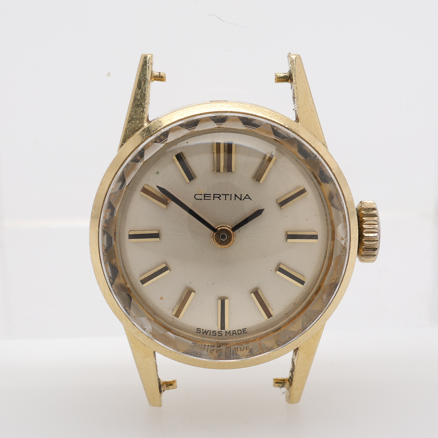 DAMARMBANDSUR, CERTINA, 18 k guld, mekaniskt urverk med kronuppdrag, totalt 9,7 g.