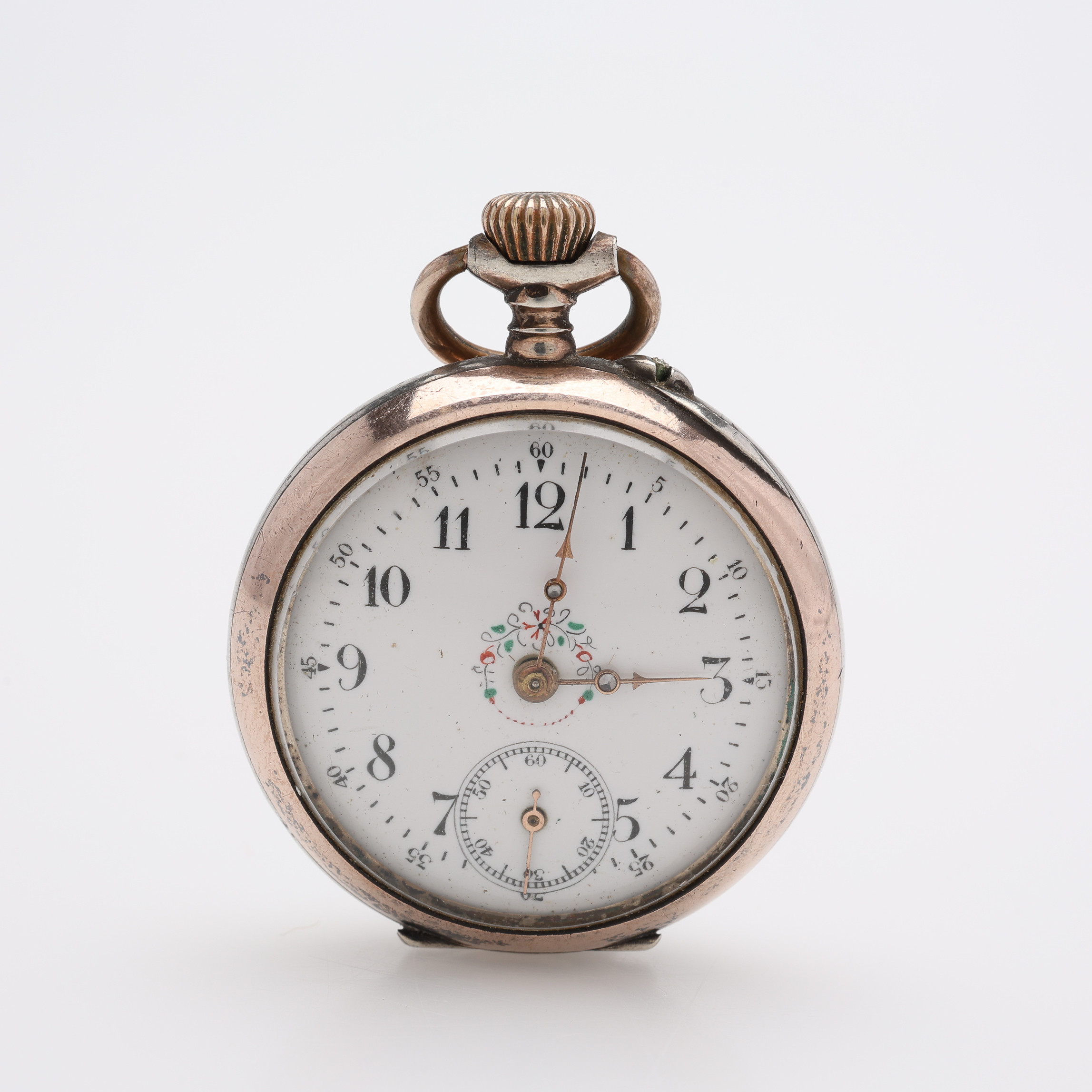 FICKUR, silverboett, ankargång med skruvuppdrag. 1900-talets början, 34,1 g.