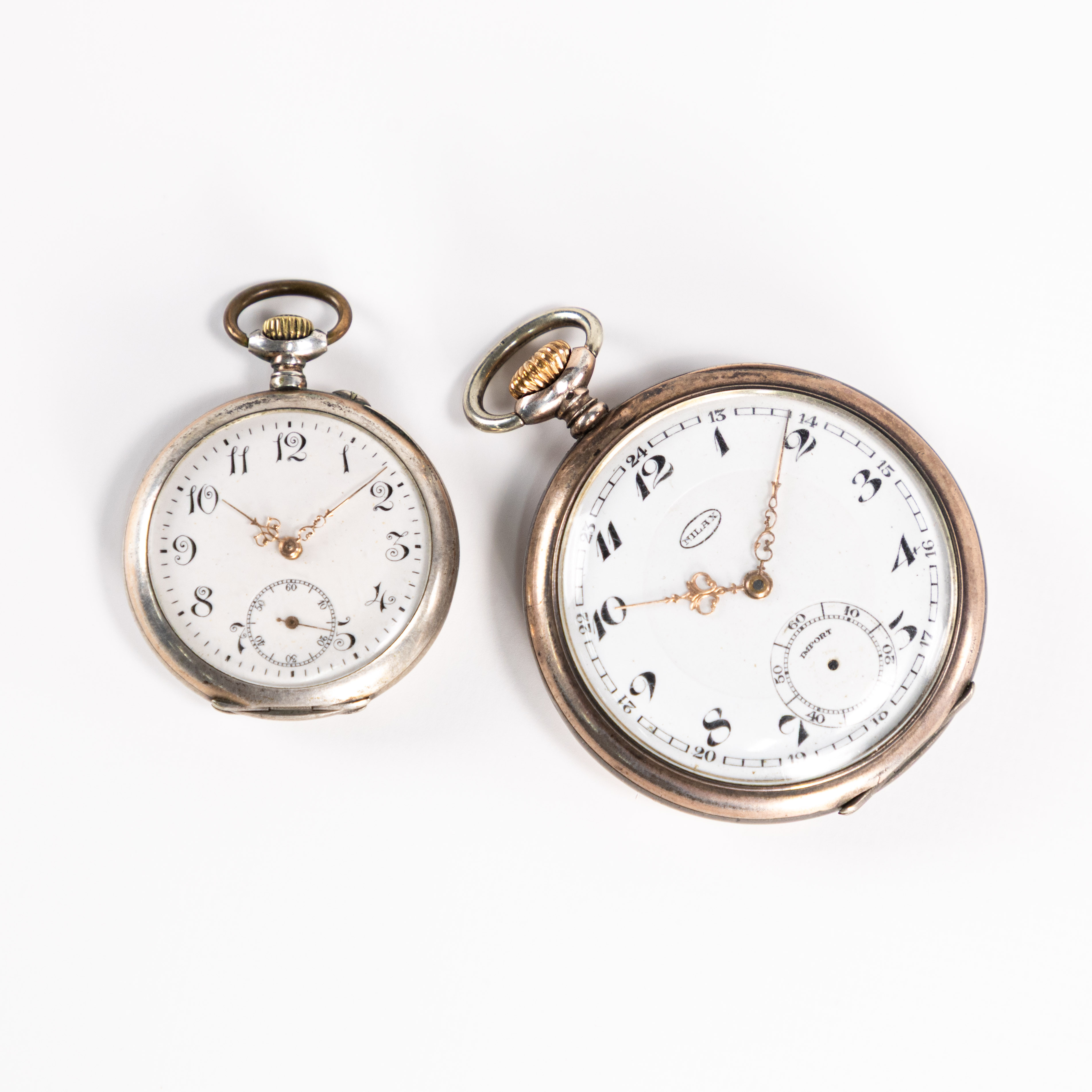 FICKUR. 2 st, silver, 50 mm och mindre.