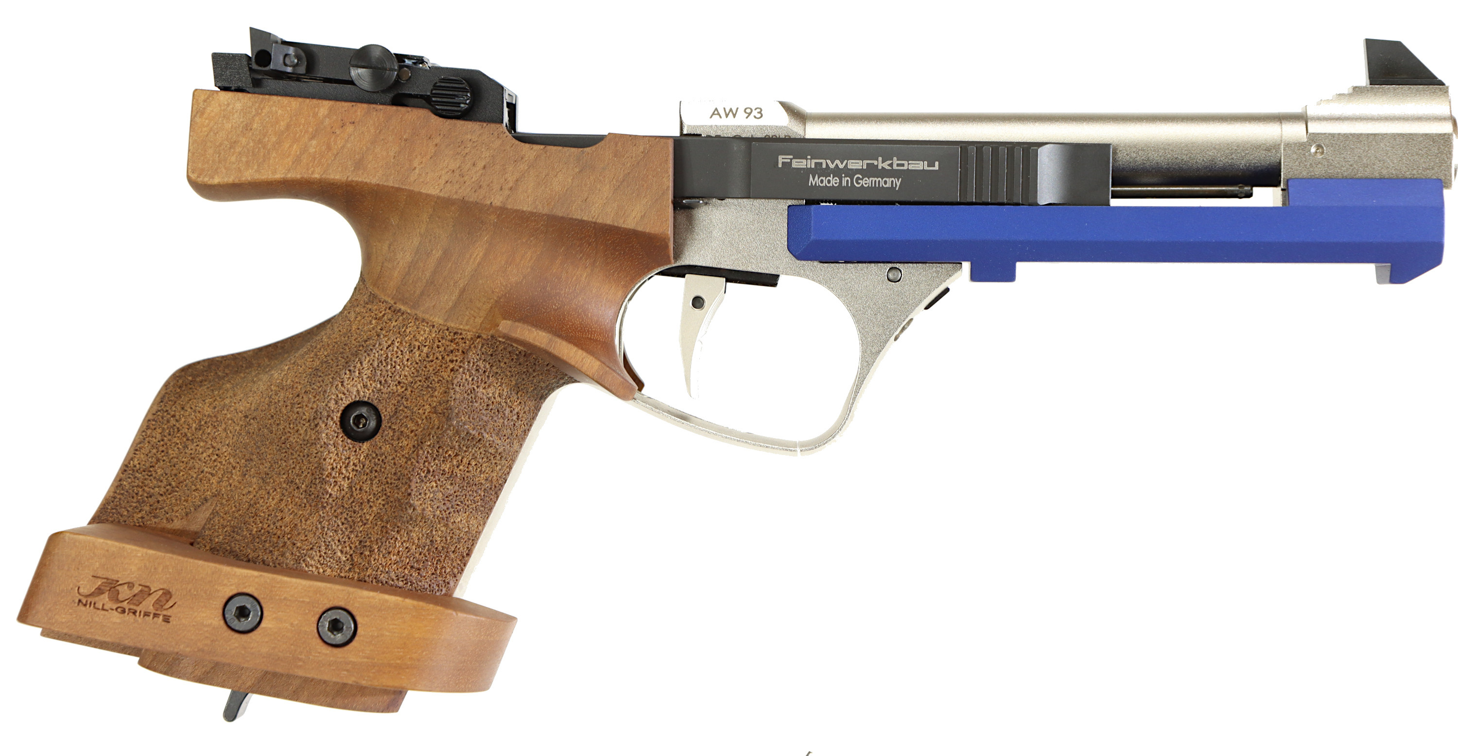PISTOL, fabrikat Feinwerkbau, modell AW93, kaliber .22lr, tillv.nr 18026935, se-nr SE3577279.