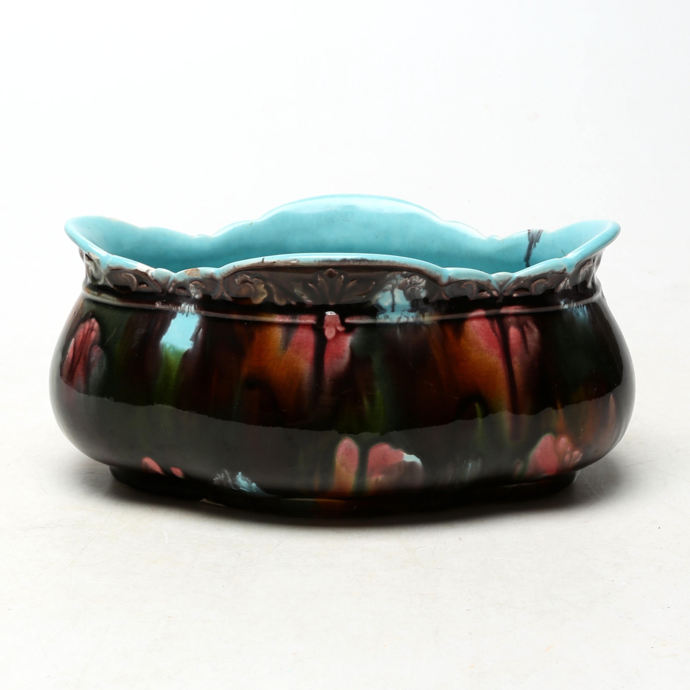 SKÅL, flintgods, Rörstrand, majolika, 1800-talets andra hälft.