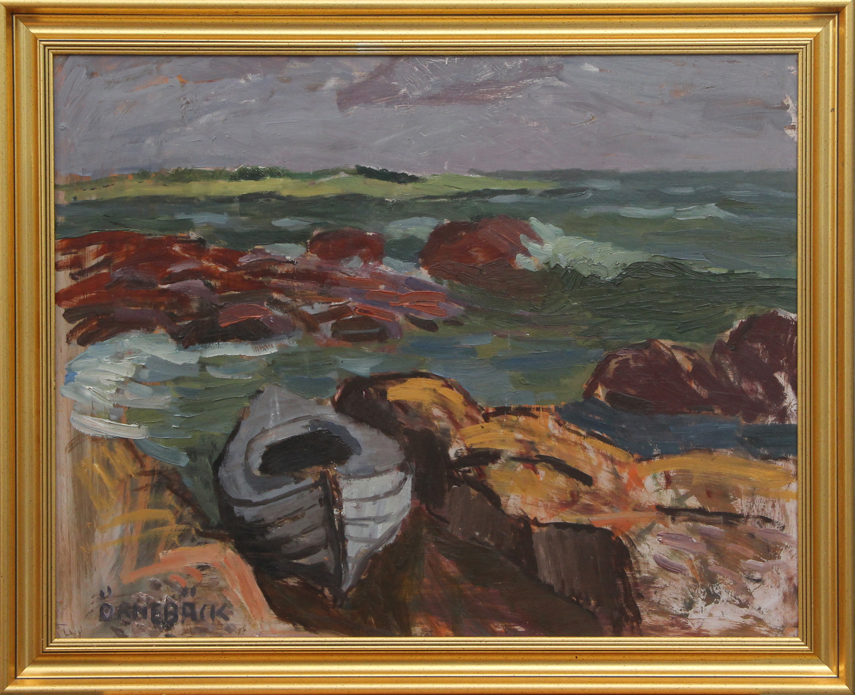 LENNART ÖRNEBÄCK. OLJA, på pannå, signerad.