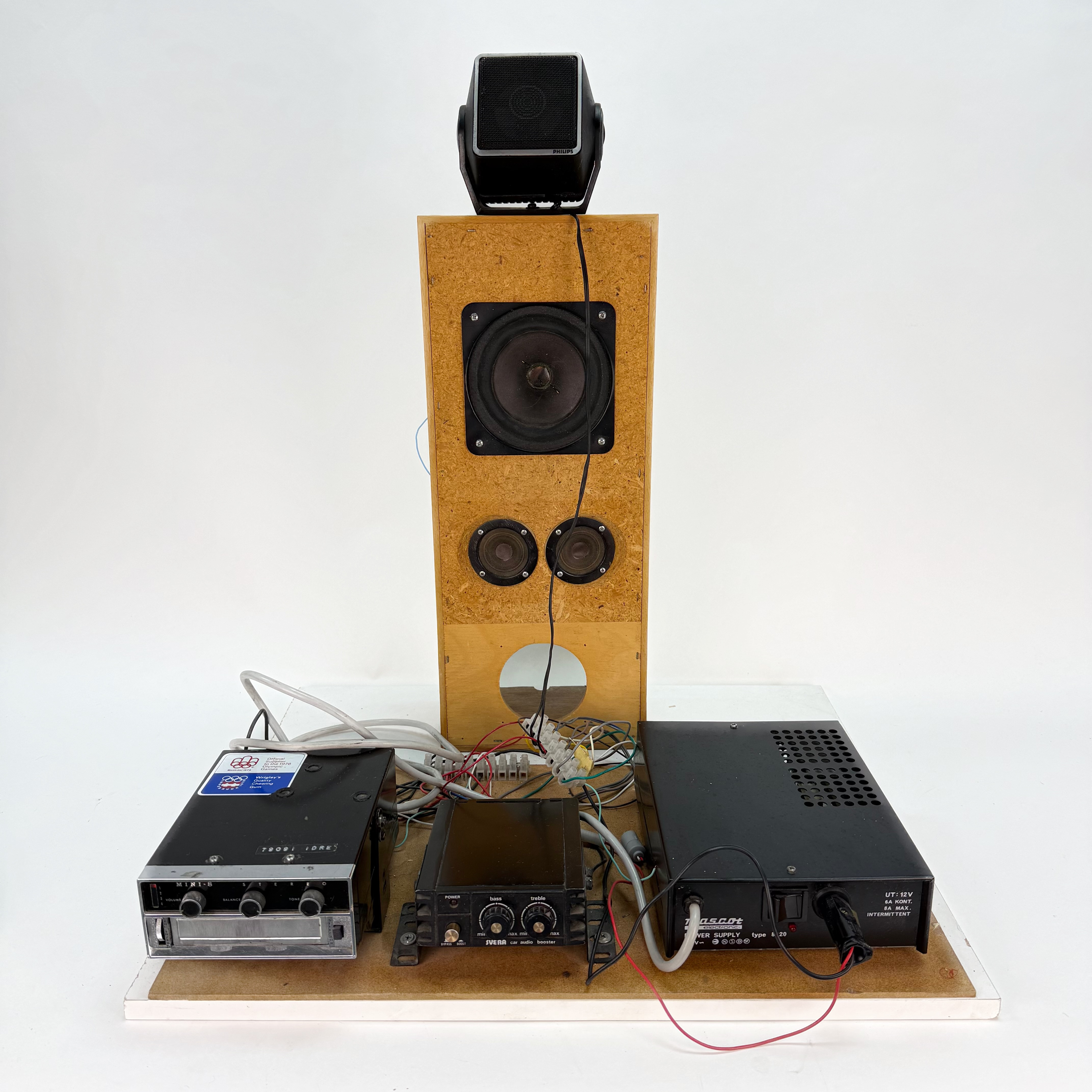 BILSTEREO - Mini 8, 1960/70-tal, Philips högtalare mm.