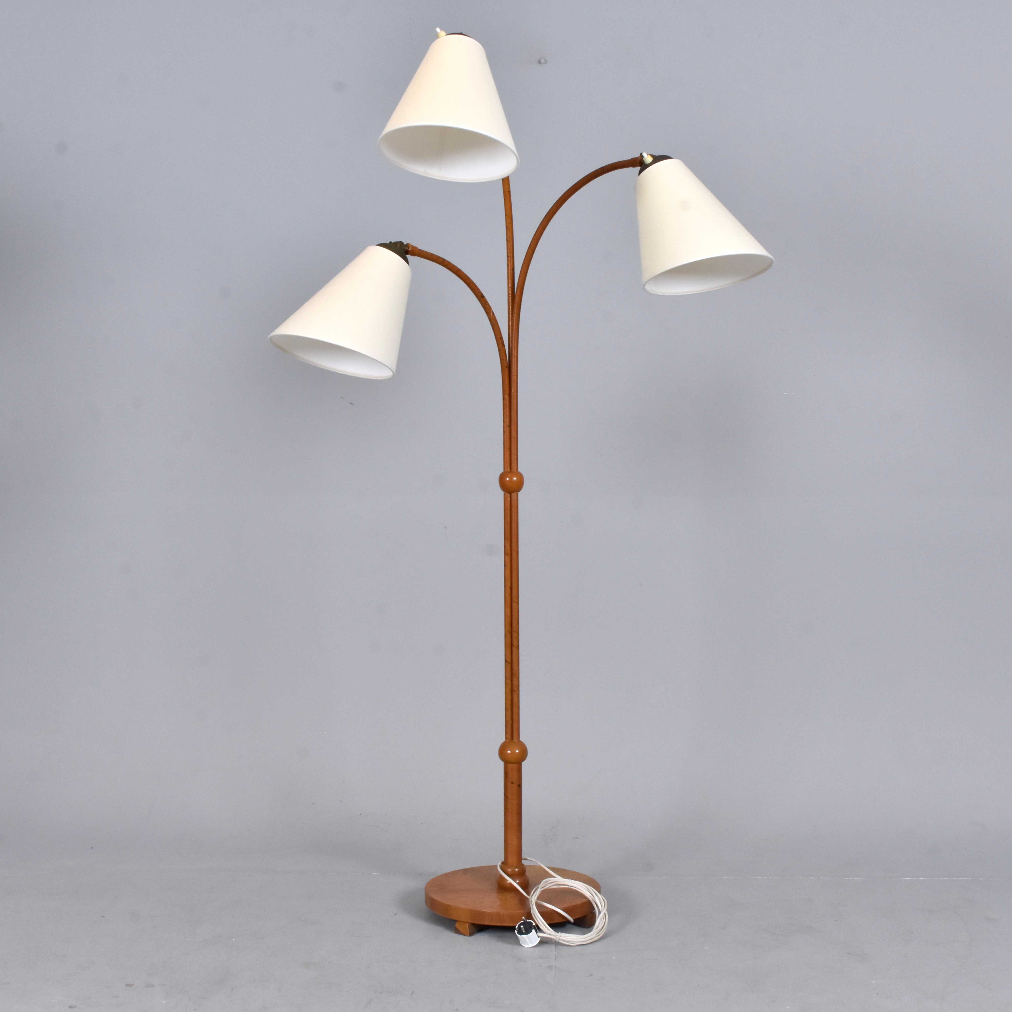 GOLVLAMPA, näver, Swedish modern, 1940-tal.