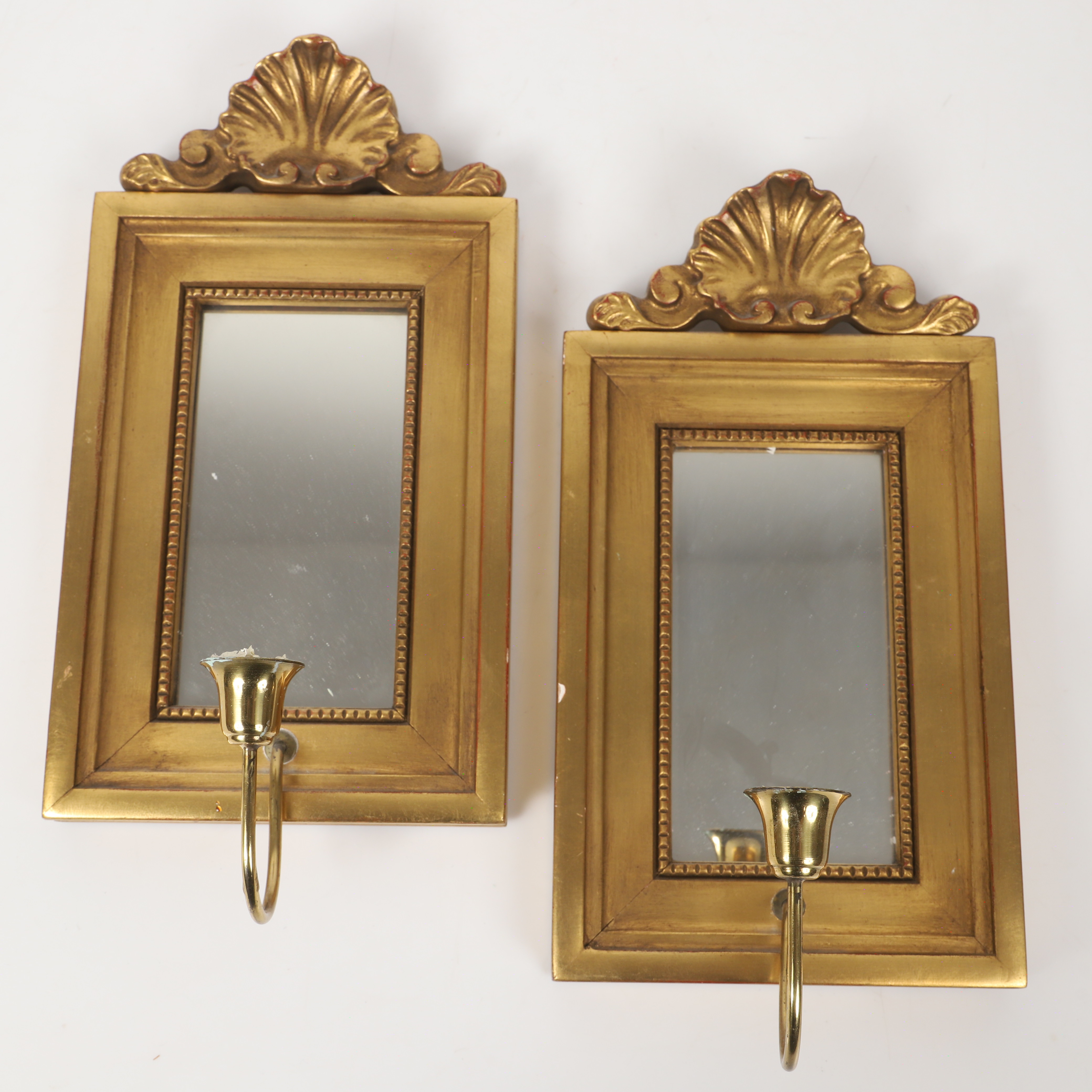 SPEGELLAMPETTER, 1 par, trä/glas, gustaviansk stil.