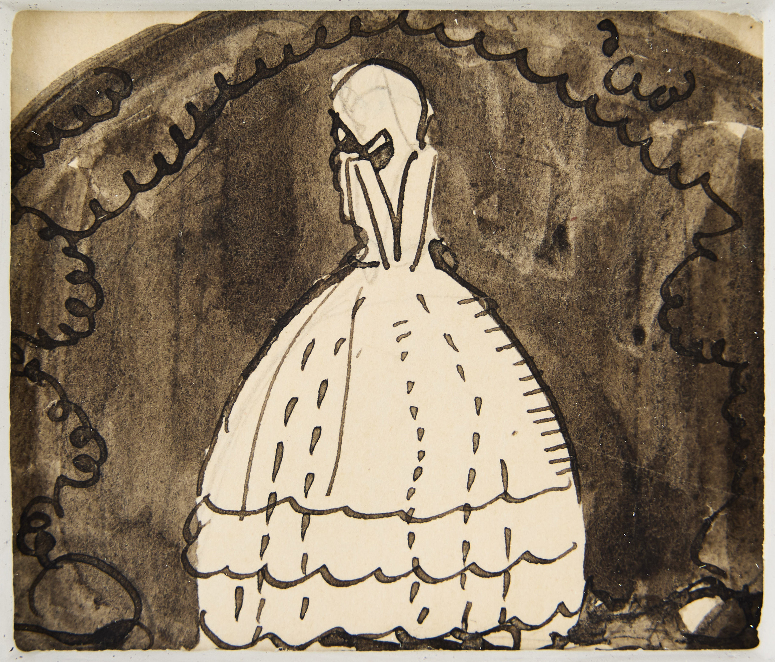 JOHN BAUER. Prinsessan (Skiss till ”Två friare”).