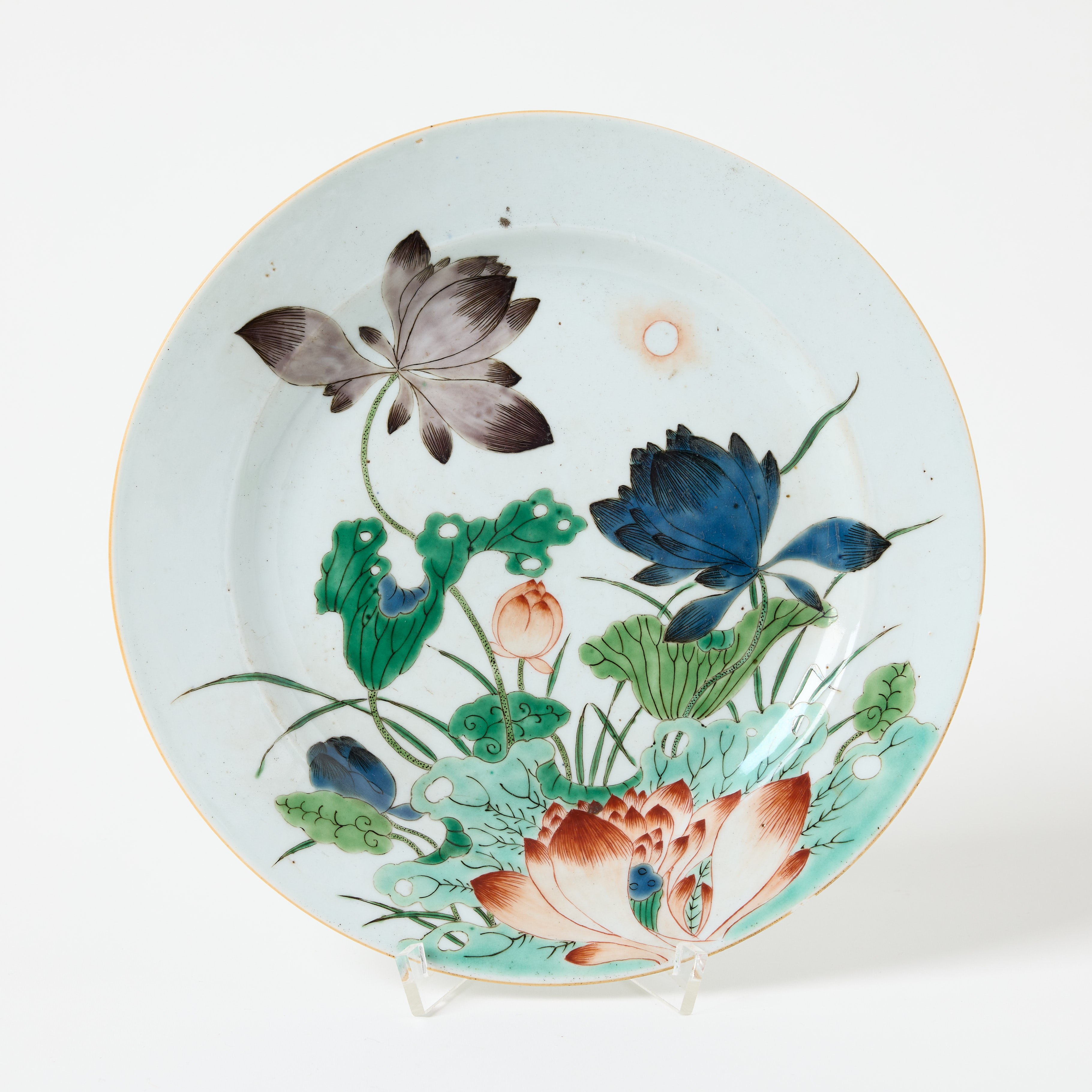 A Chinese Famille Verte `Lotus´Plate.