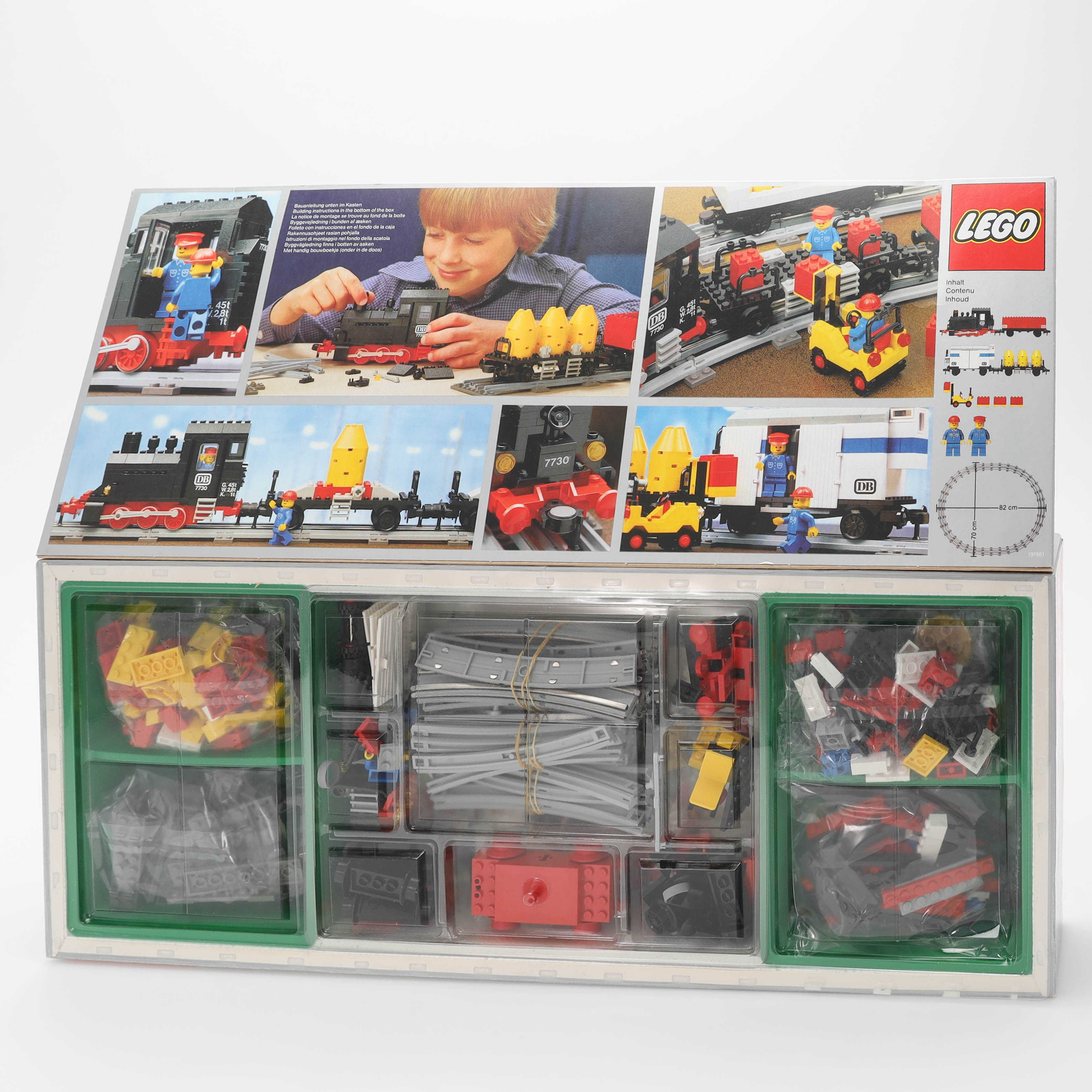 LEGO, 12V tåg 7730, oanvänt i originalkartong, 1980-tal.