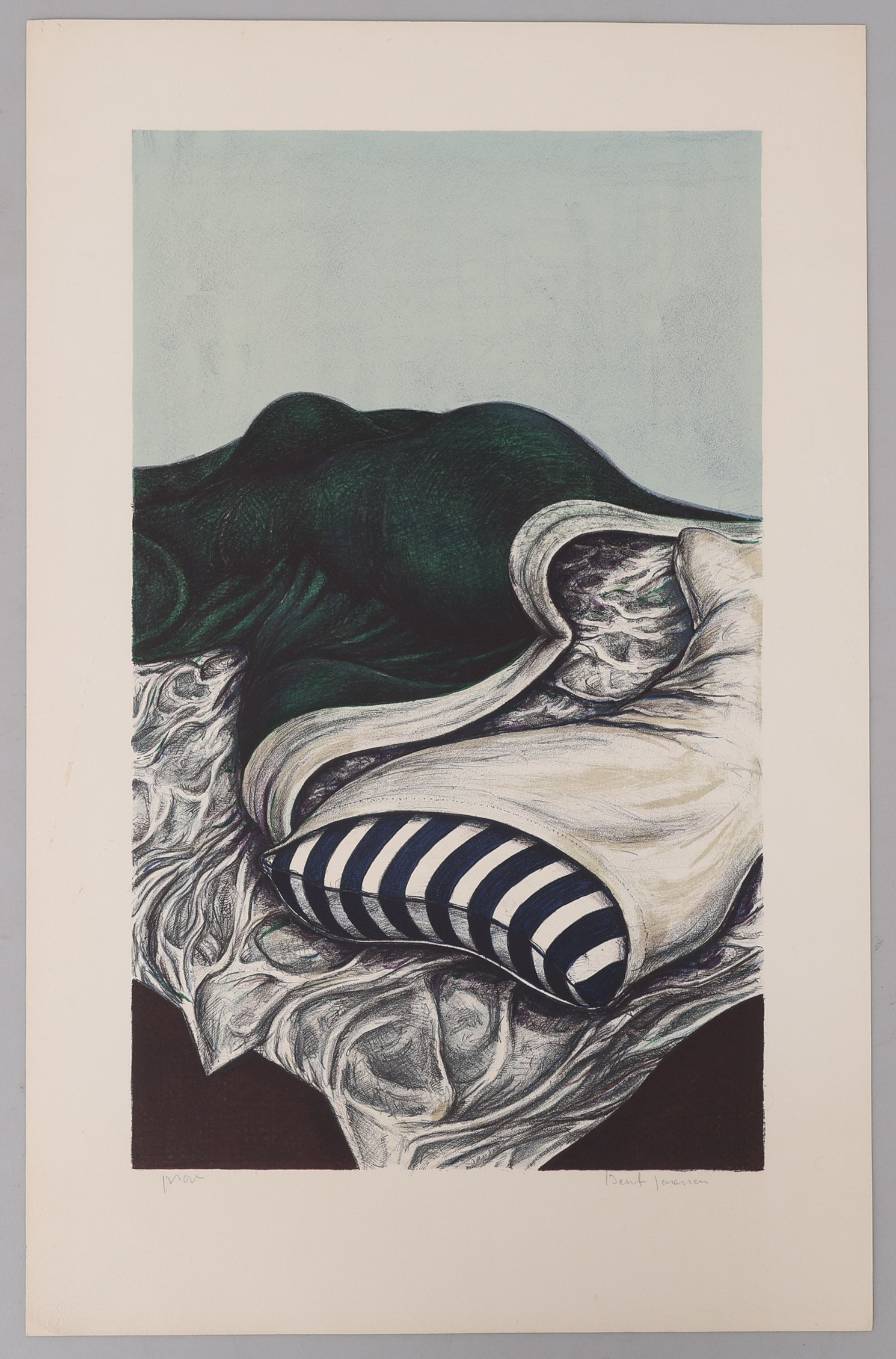 BERNT JONASSON 1936-2014. LITOGRAFI, SIGNERAD, PROVTRYCK UTFÖRD 1971.