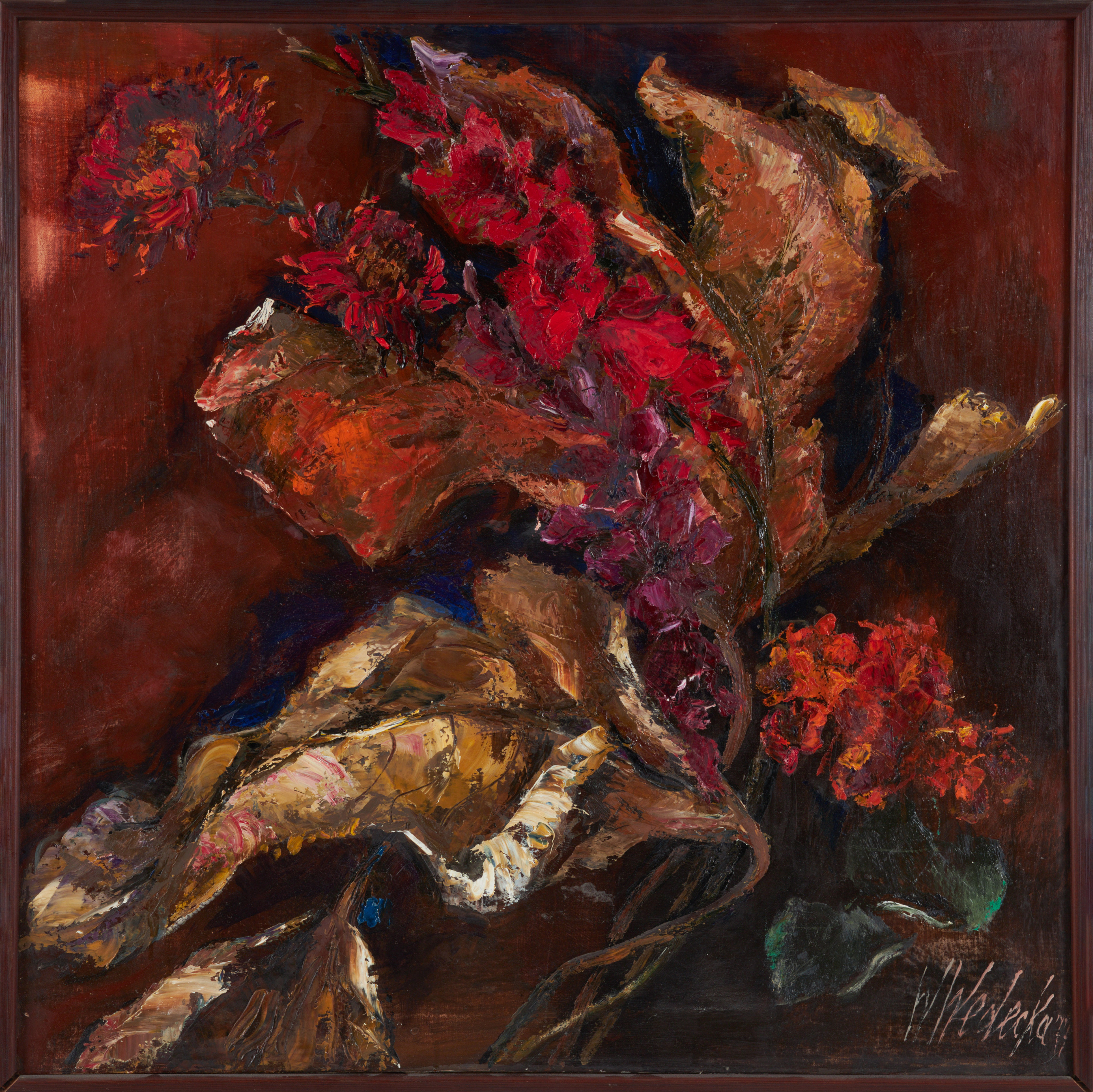 WANDA WEDECKA. Stilleben, olja på duk, signerad och daterad 77.