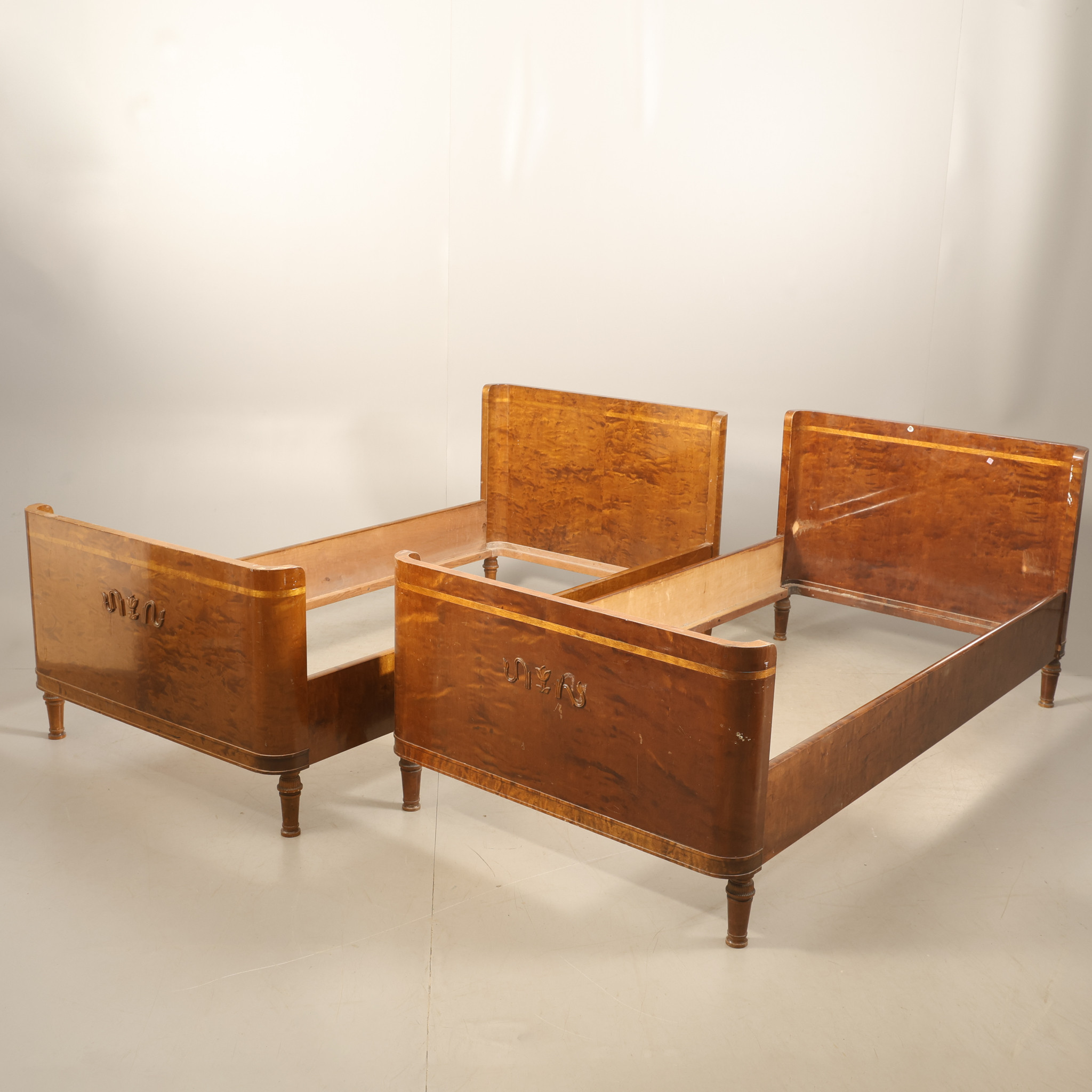 SÄNGSTOMMAR, ett par, art deco, 1900-talets första hälft.