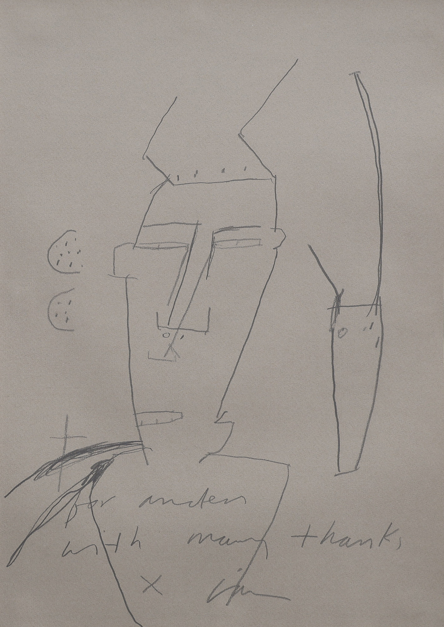 JAMES BROWN (1951-2020). VÄNPORTRÄTT AV GALLERISTEN ANDERS TORNBERG (1937-1997), LUND.