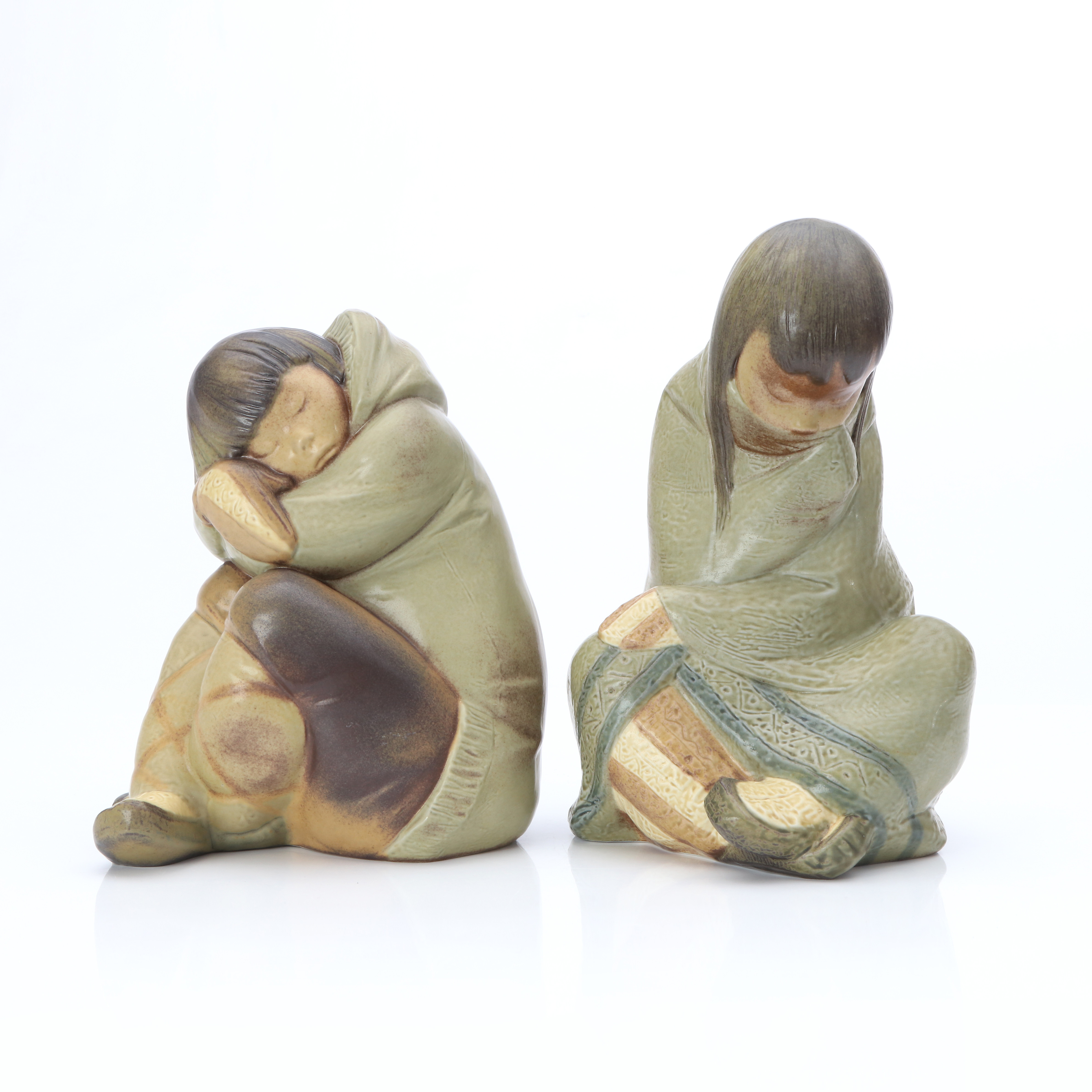 LLADRO, FIGURINER, ETT PAR. Stengods, Spanien, 1900-tal, Eskimåer.